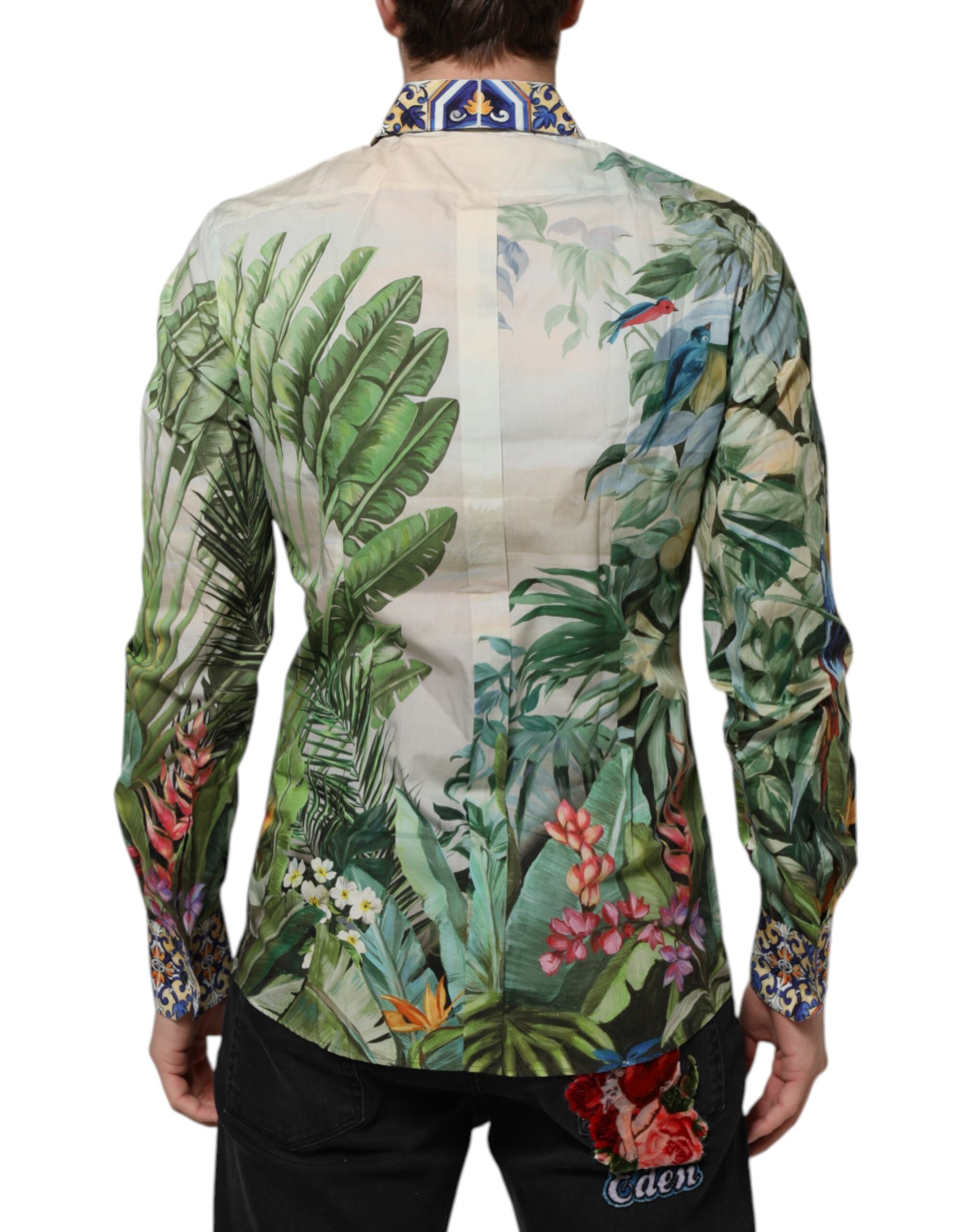 Multicolor Jungle Print GOLD Formal Shirt - ventzia