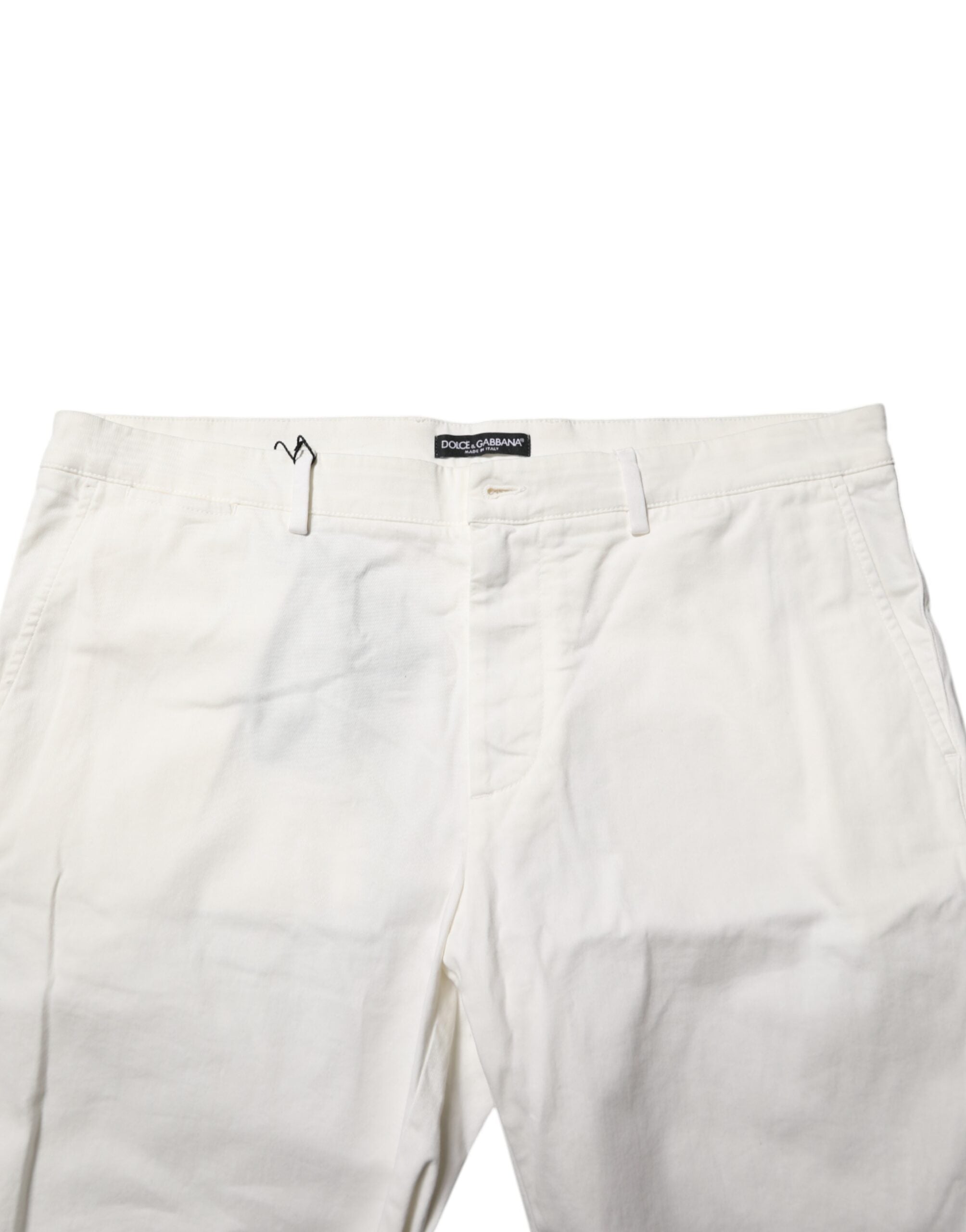 White Chinos Cotton Stretch Men Casual Shorts - ventzia