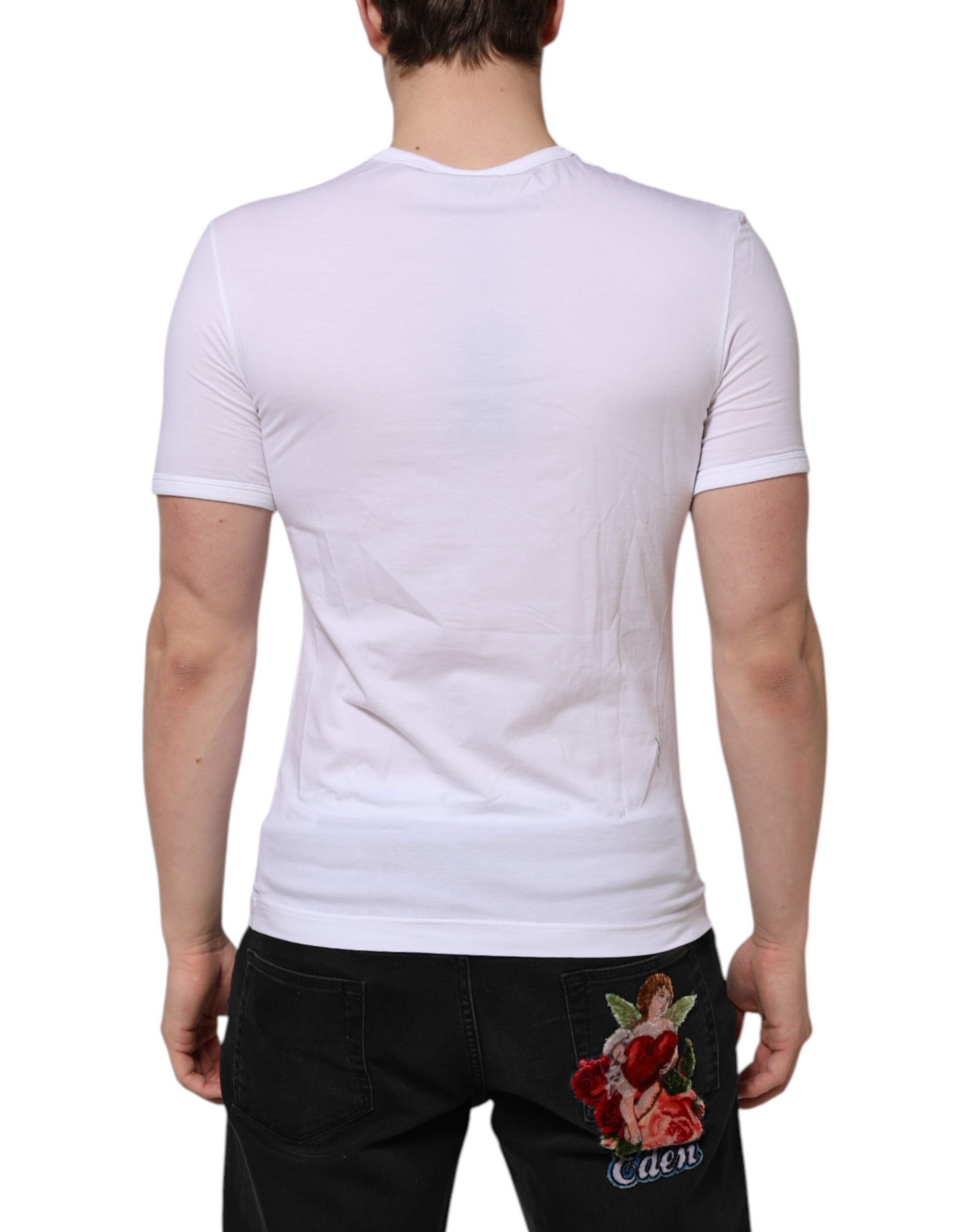 White Short Sleeves V-neck Underwear T-shirt - ventzia