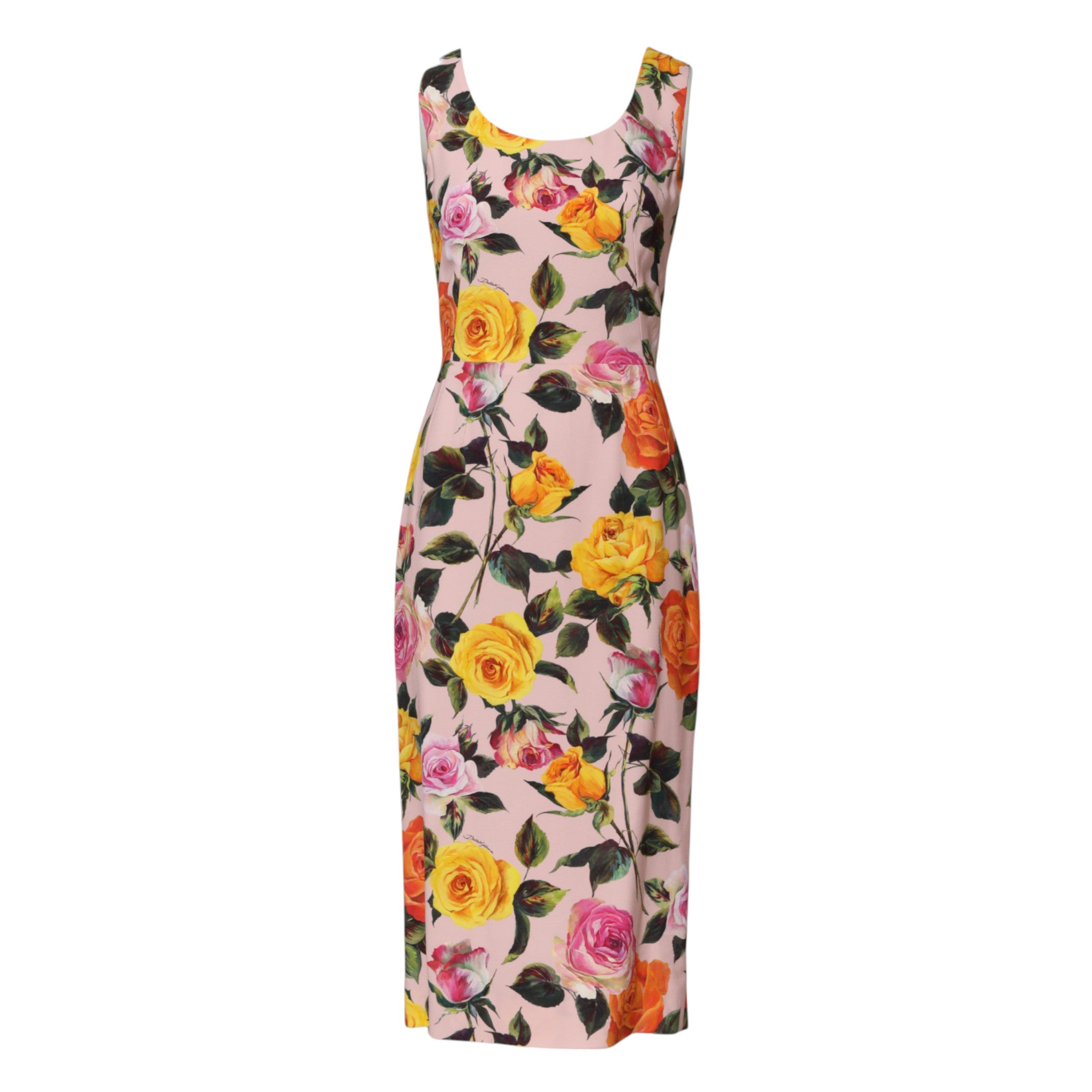 Multicolor Floral Knee Length Sheath Dress - ventzia