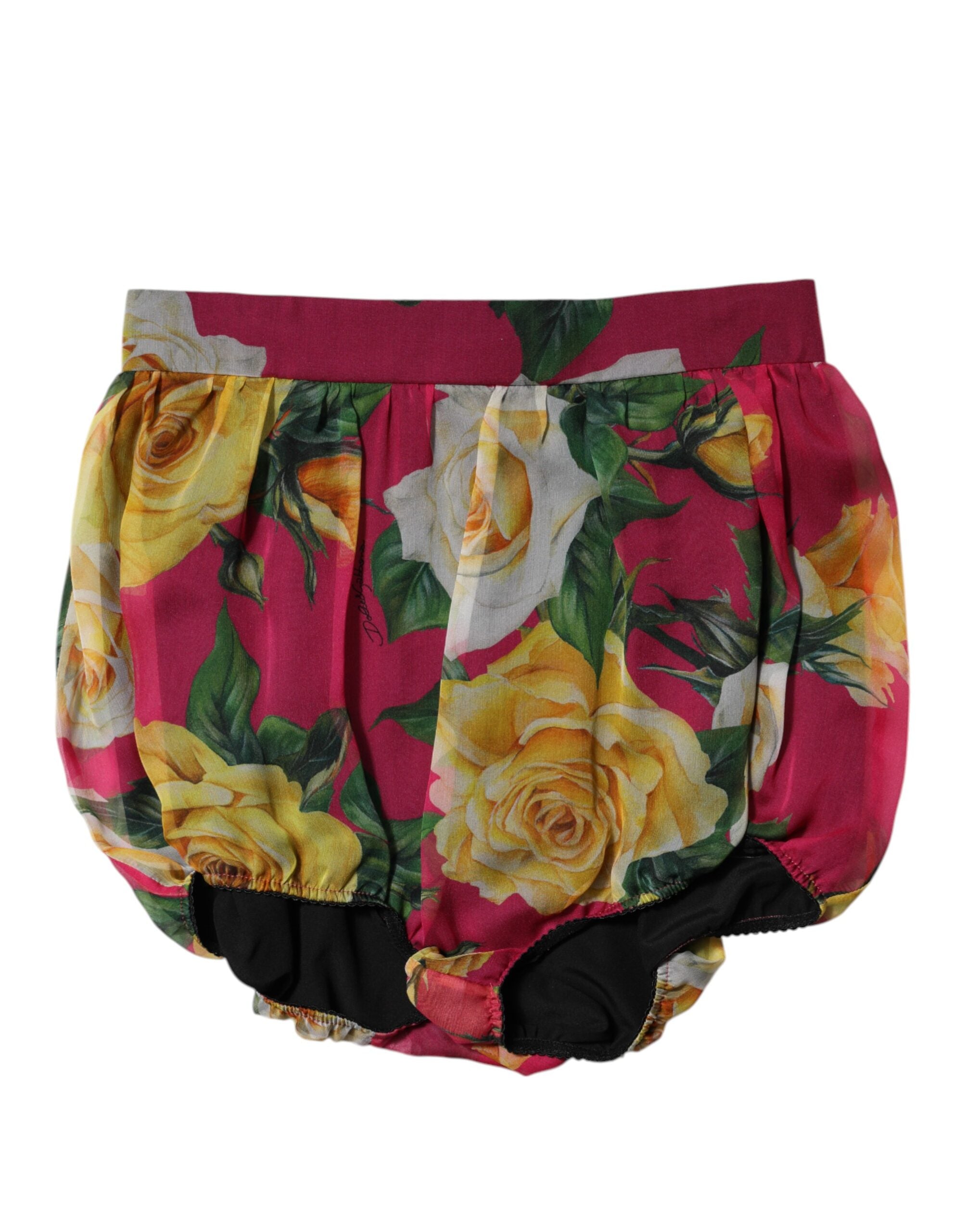 Red Floral High Waist Women Hot Pants Shorts - ventzia