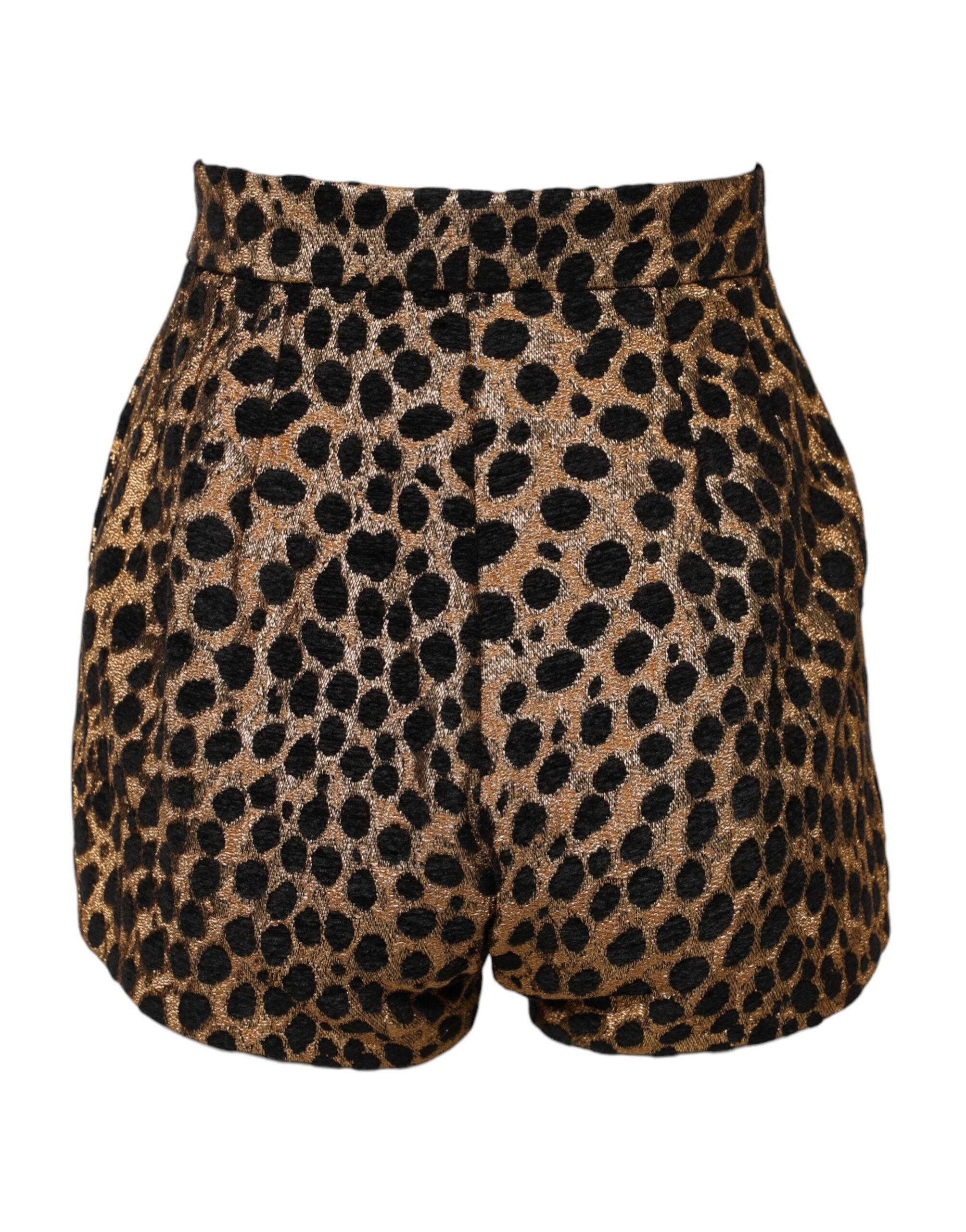 Brown Leopard High Waisted Hot Pants Shorts - ventzia