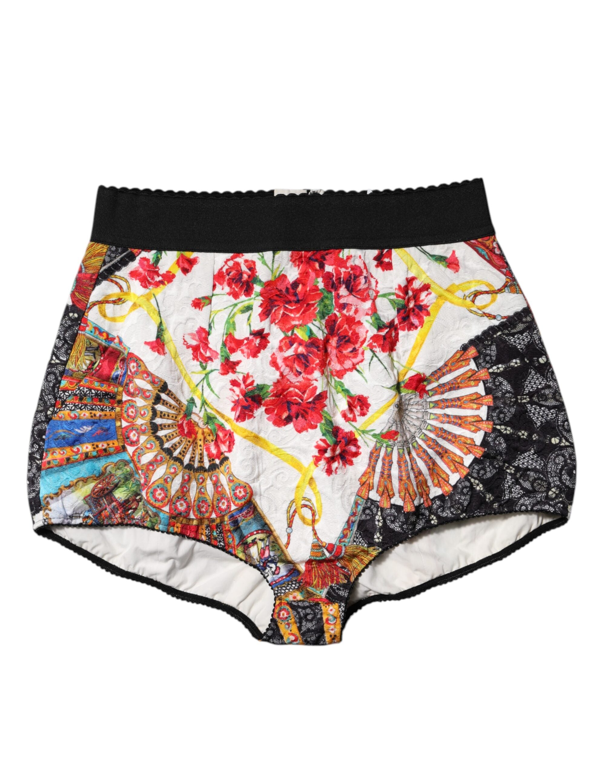 Multicolor Floral High Waist Hot Pants Shorts - ventzia