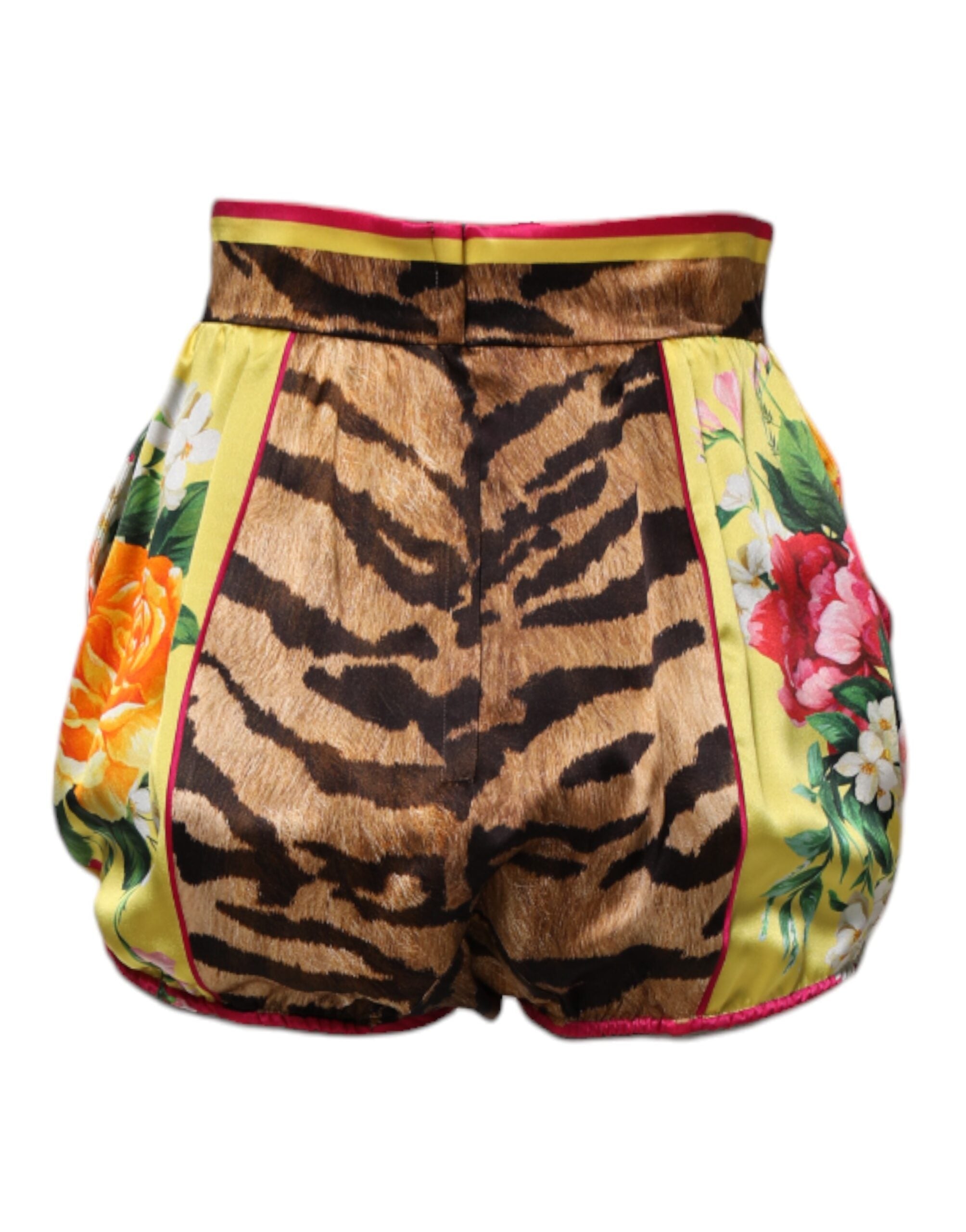 Multicolor Floral High Waist Hot Pants Shorts - ventzia