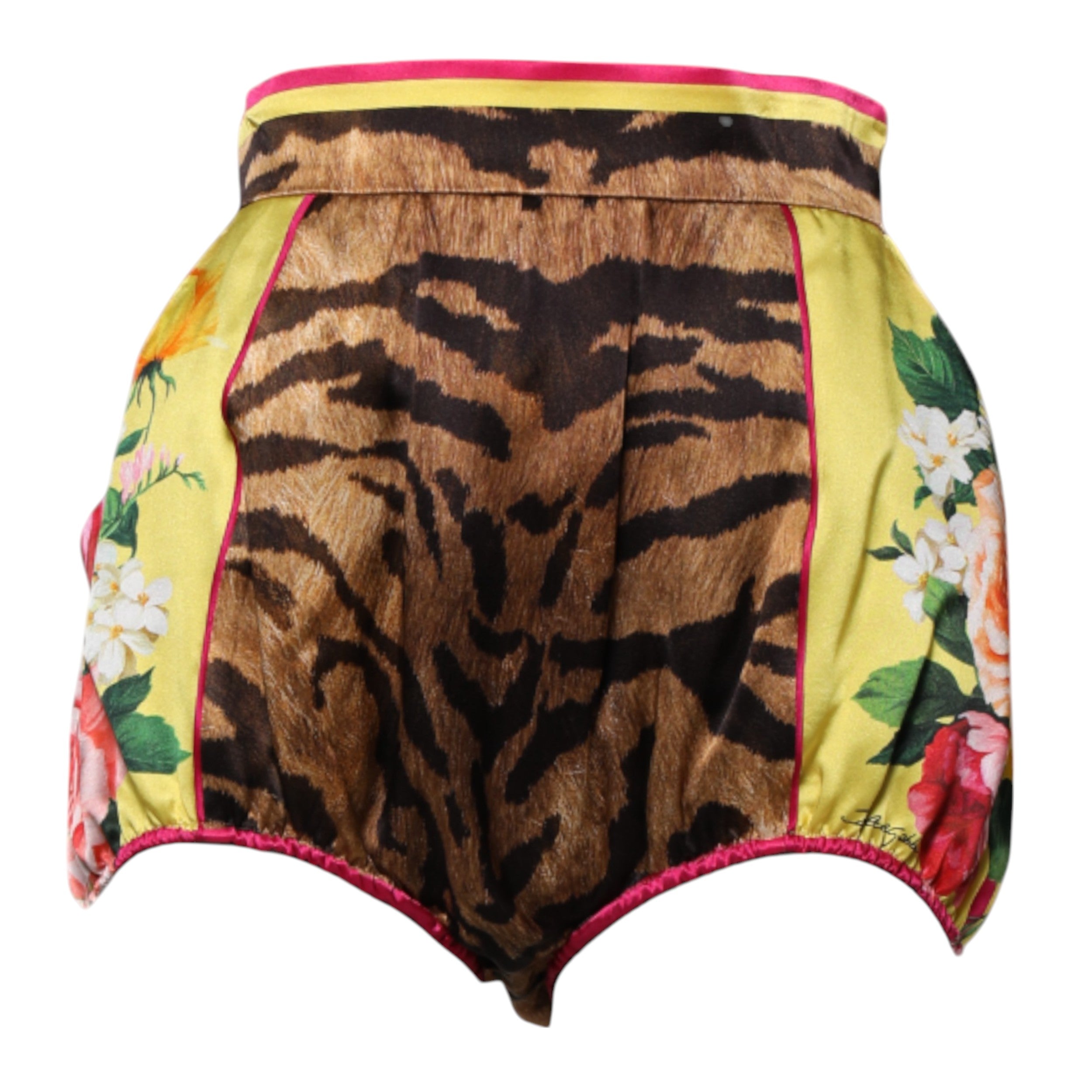 Multicolor Floral High Waist Hot Pants Shorts - ventzia