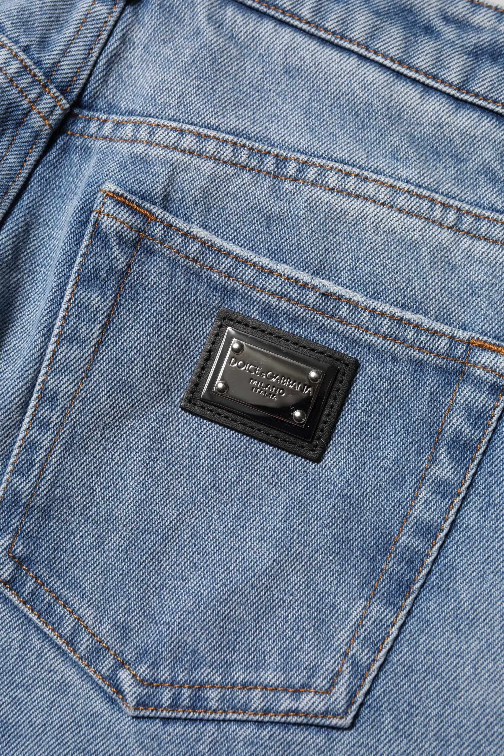 Blue Washed Skinny High Waist Denim Jeans - ventzia