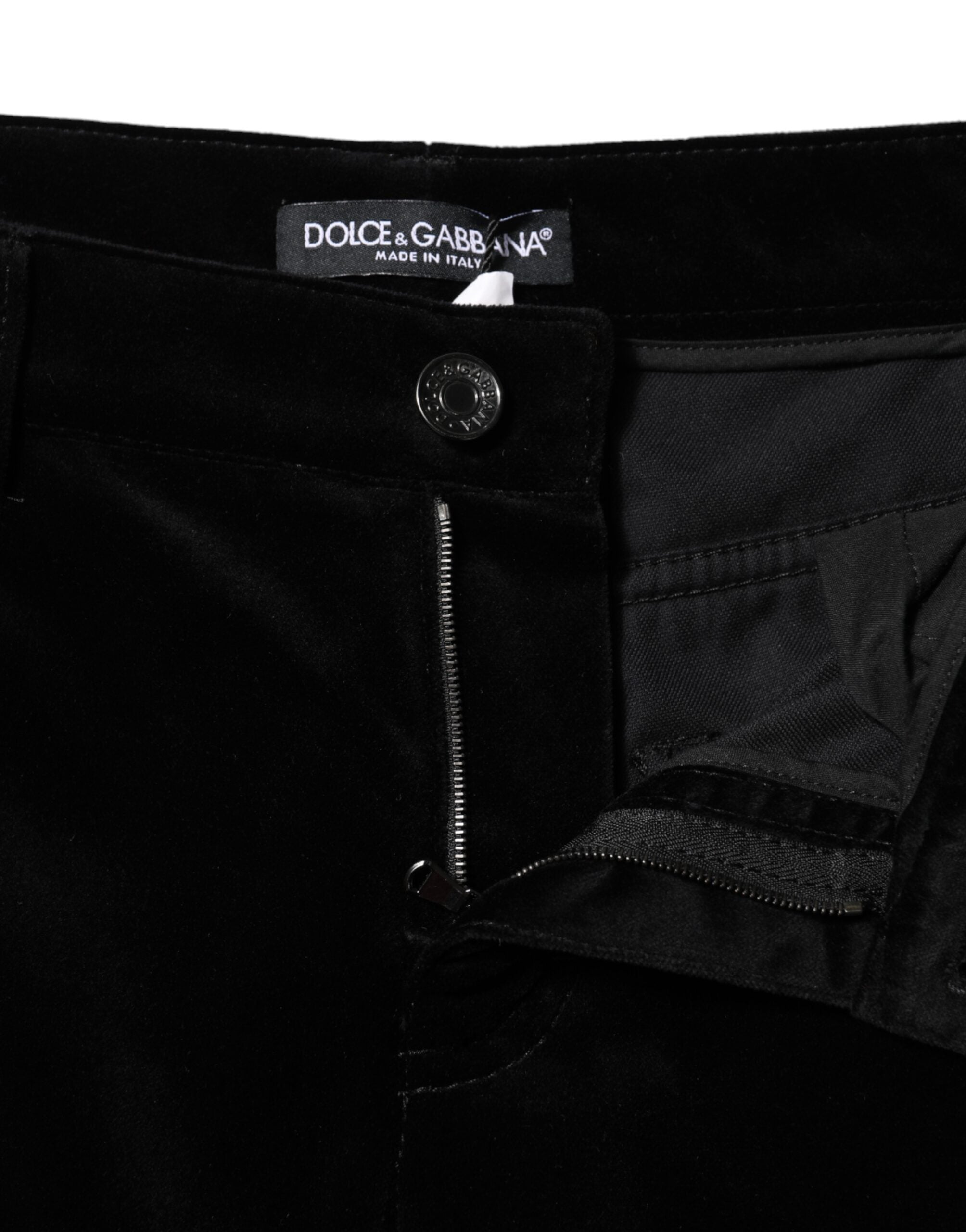 Black Cotton Skinny Capri Cropped Denim Jeans - ventzia