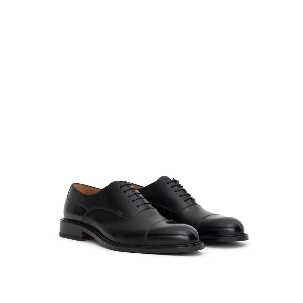 Black Leather Oxfords And Derby - ventzia