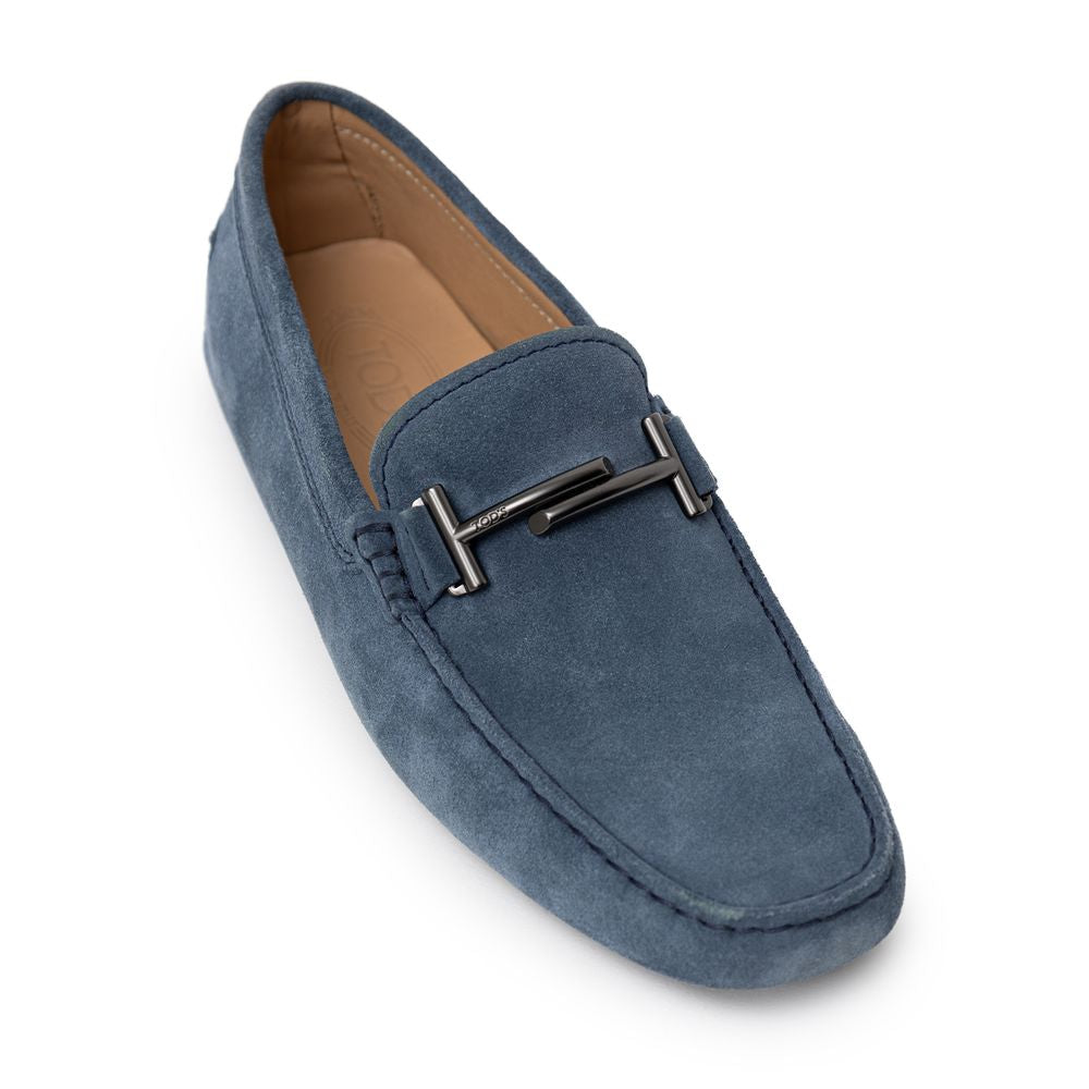 Blue Suede Leather Moccassin - ventzia