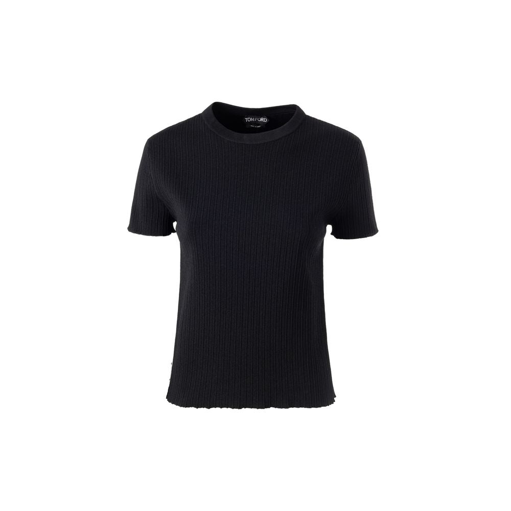 Black Silk T-Shirt - ventzia