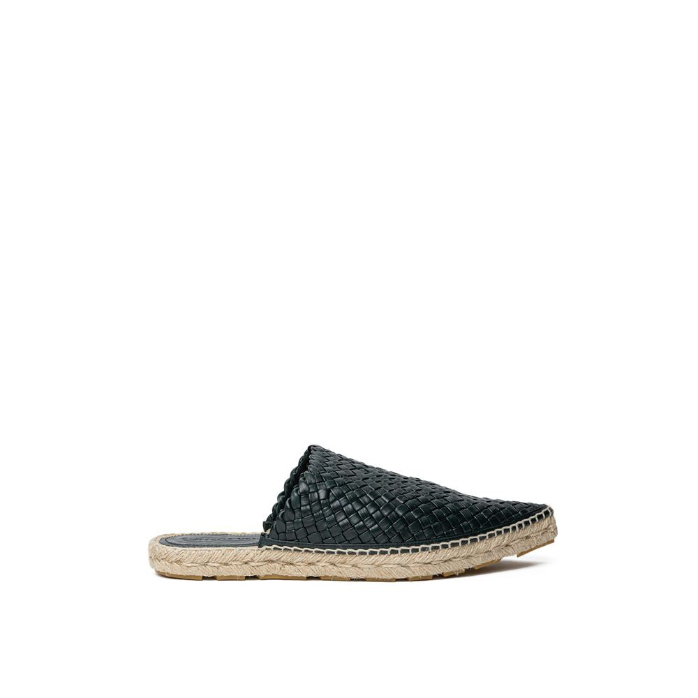 Green Leather Espadrille - ventzia