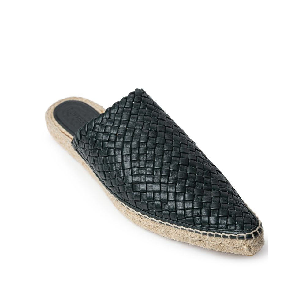 Green Leather Espadrille - ventzia