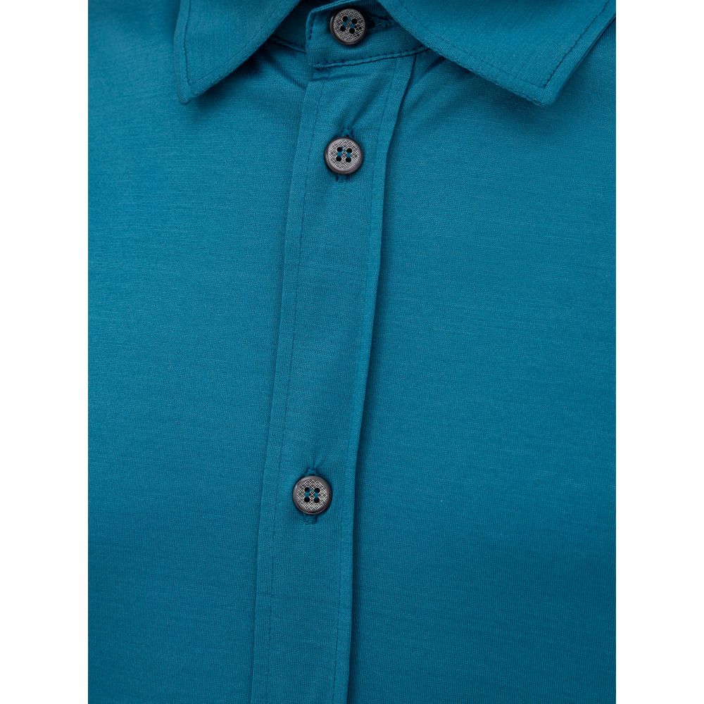 Blue Cotton Shirt - ventzia