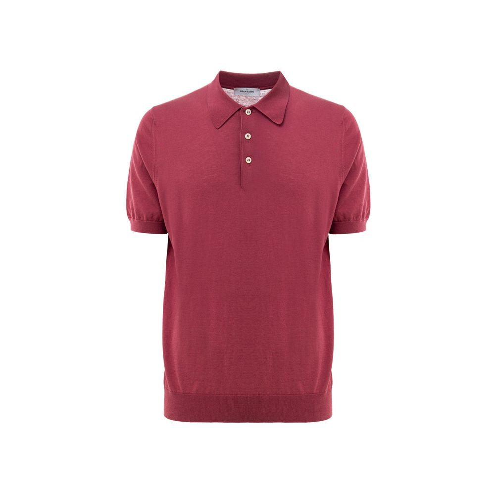 Red Cotton Polo Shirt - ventzia