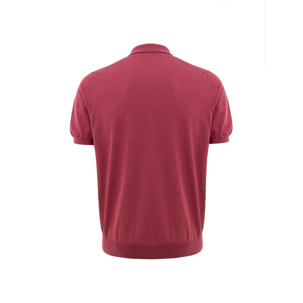Red Cotton Polo Shirt - ventzia