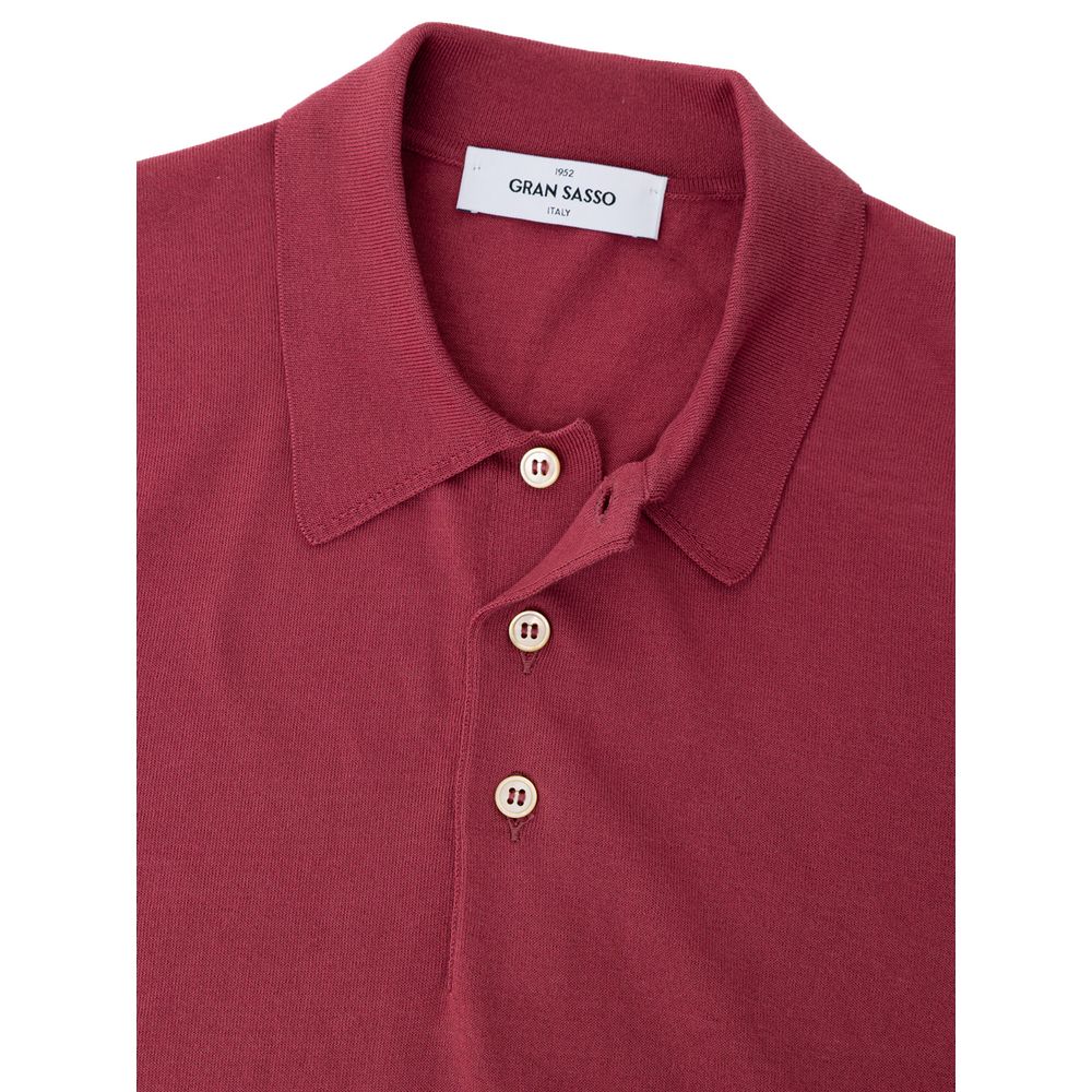 Red Cotton Polo Shirt - ventzia