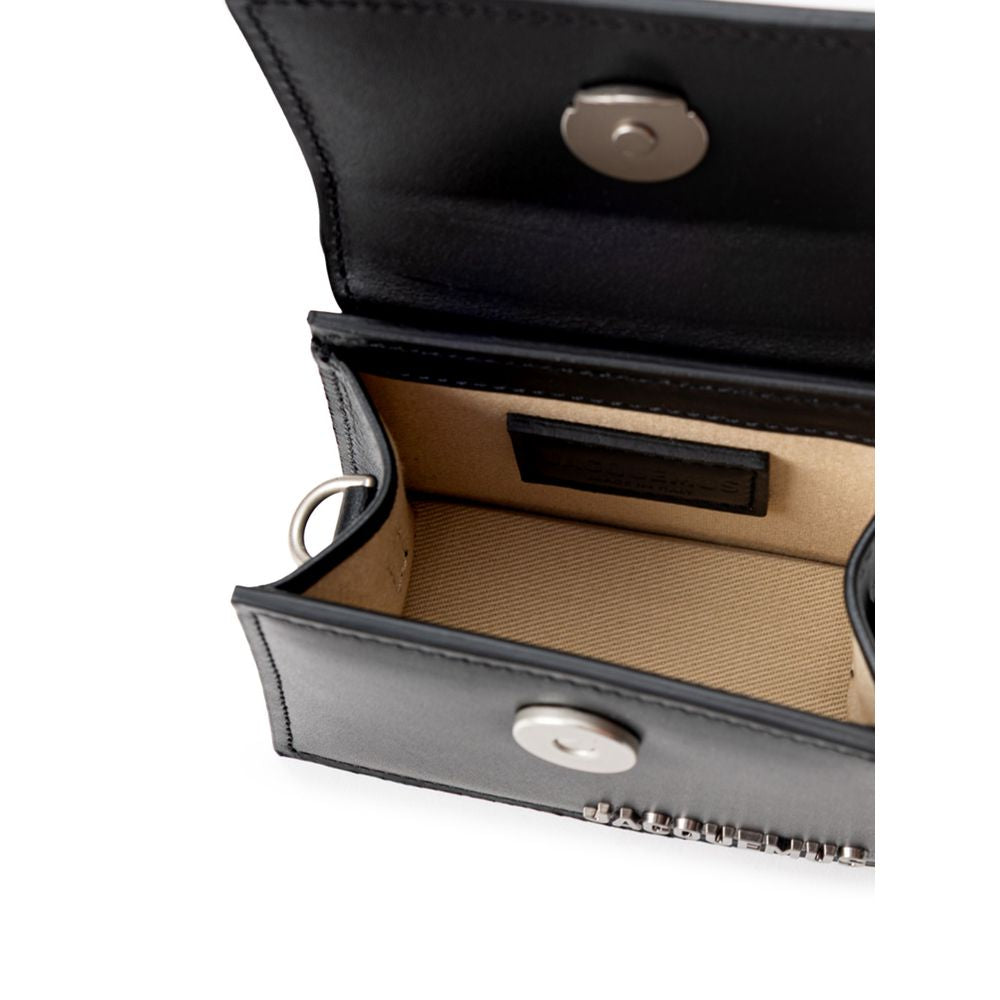 Black Leather Handbag - ventzia