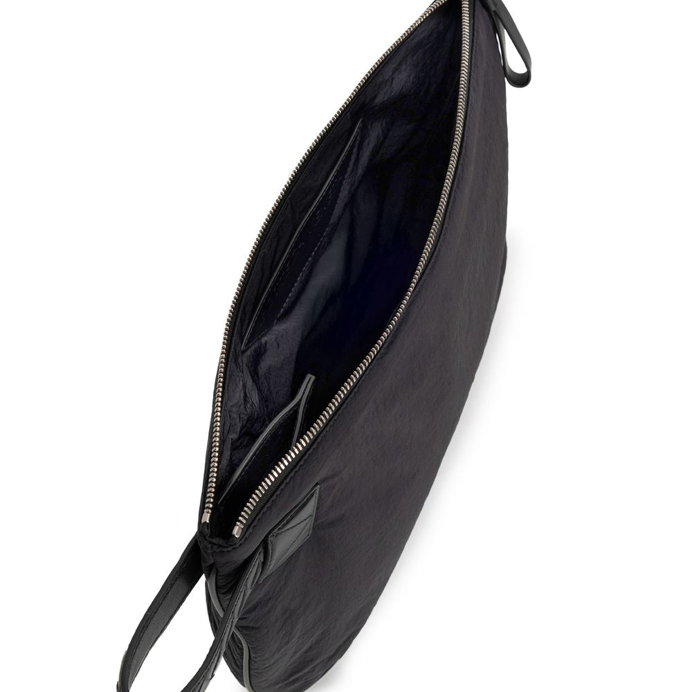 Black Nylon Clutch Bag - ventzia
