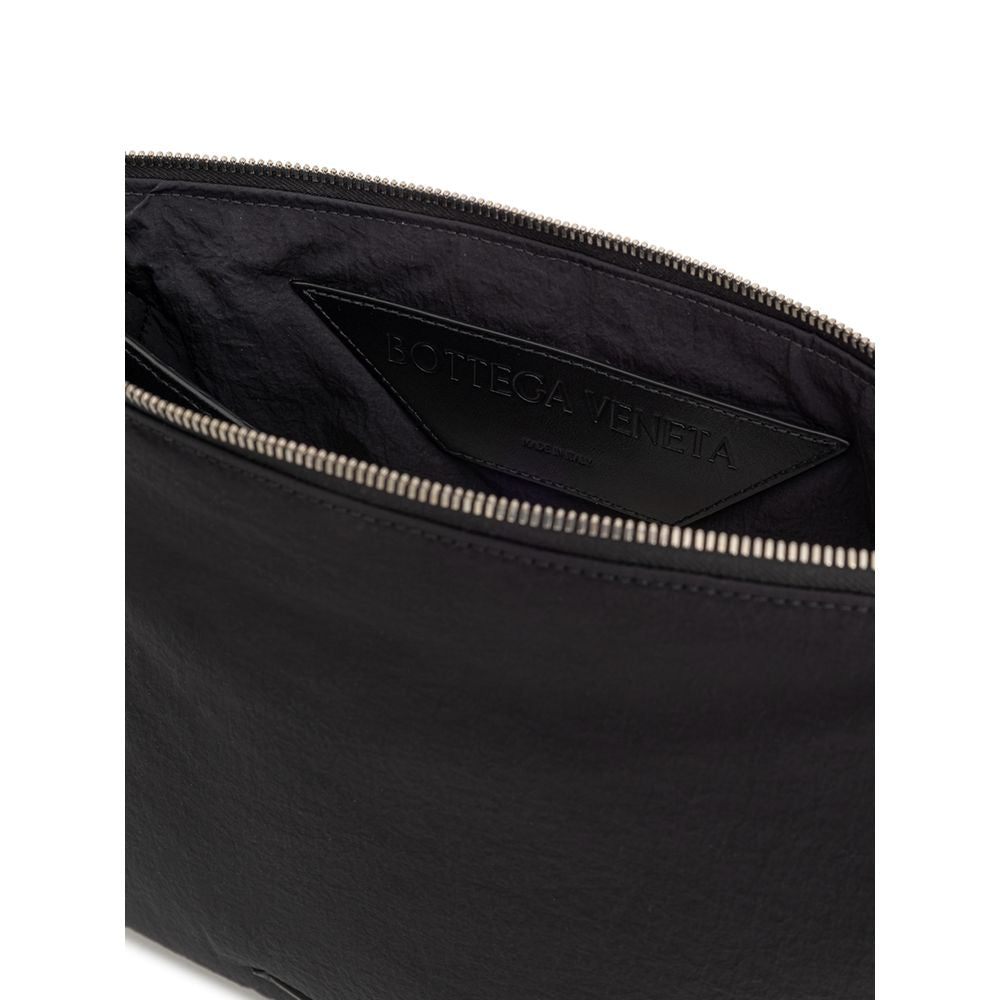 Black Nylon Clutch Bag - ventzia