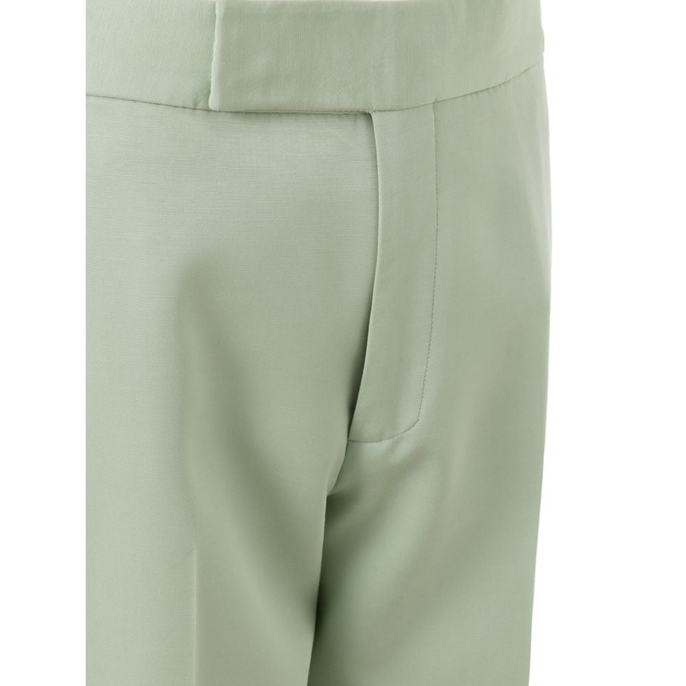 Green Viscose Chino Pant - ventzia