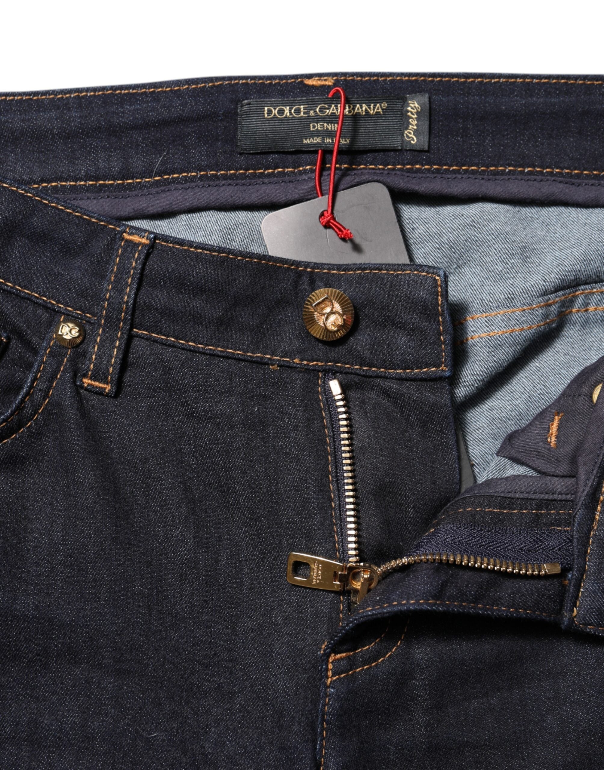 Blue Cotton PRETTY LowWaist Skinny Denim Jeans - ventzia