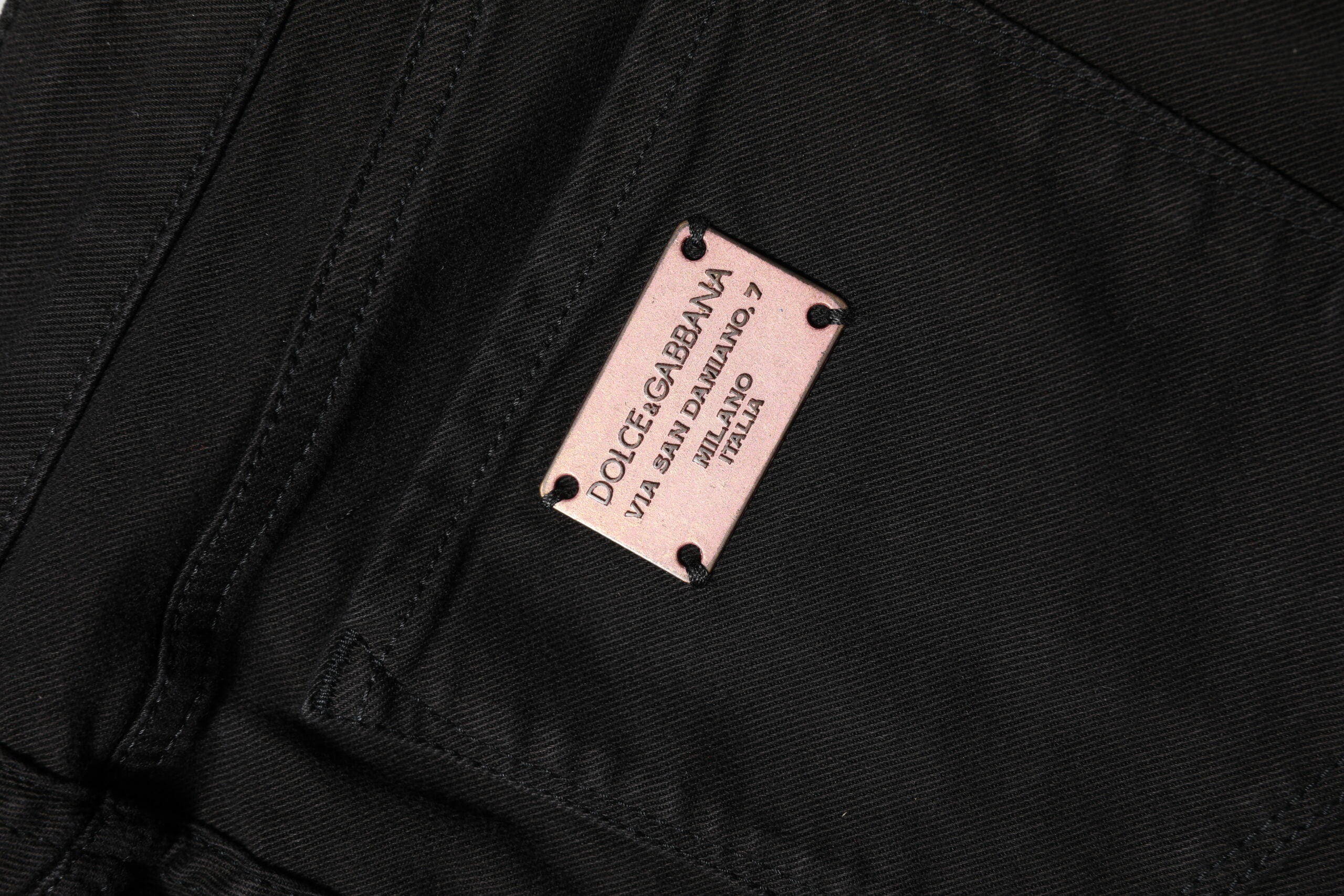 Black Cotton Skinny Mid Waist Denim Jeans - ventzia