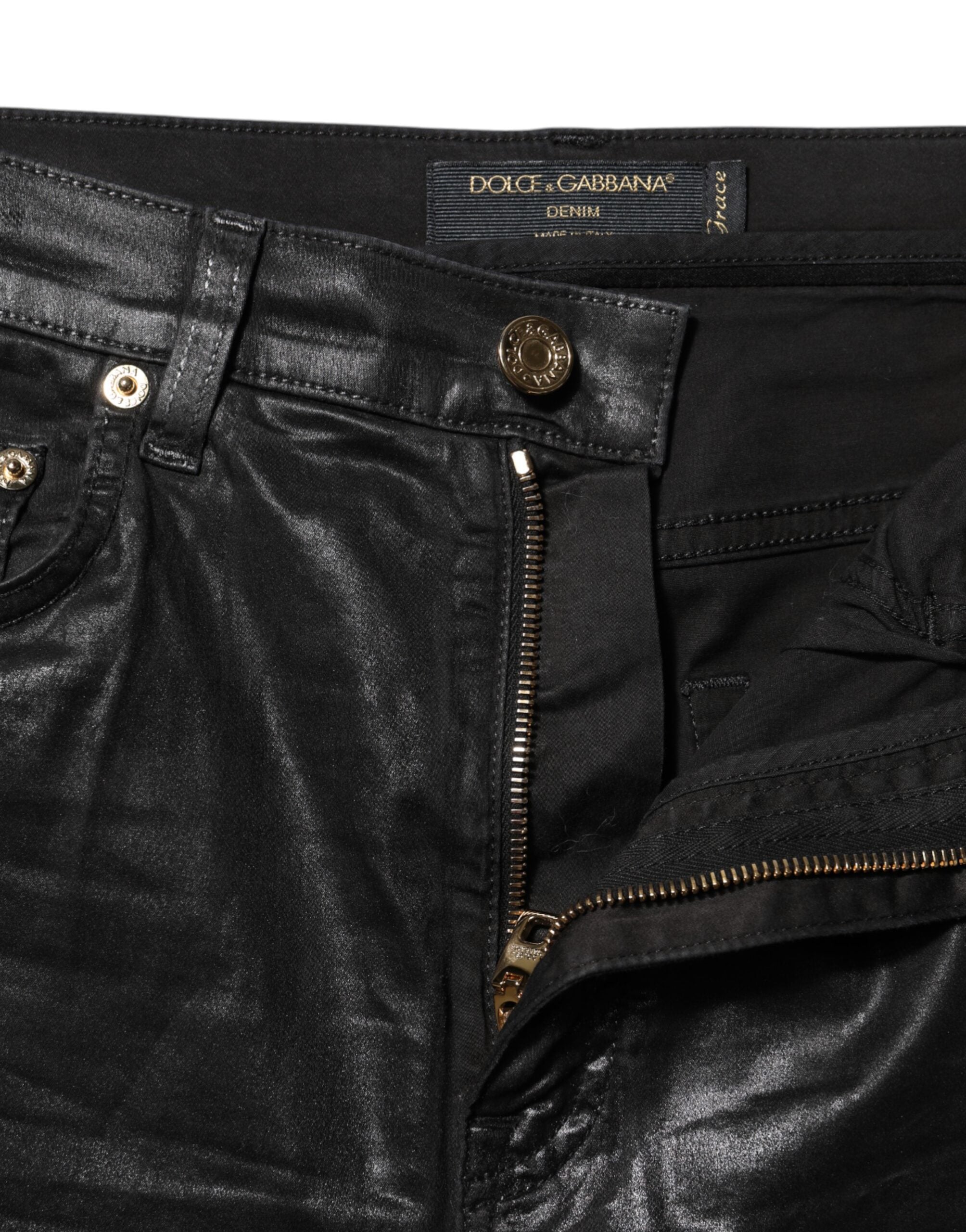 Black GRACE High Waist Skinny Denim Jeans - ventzia