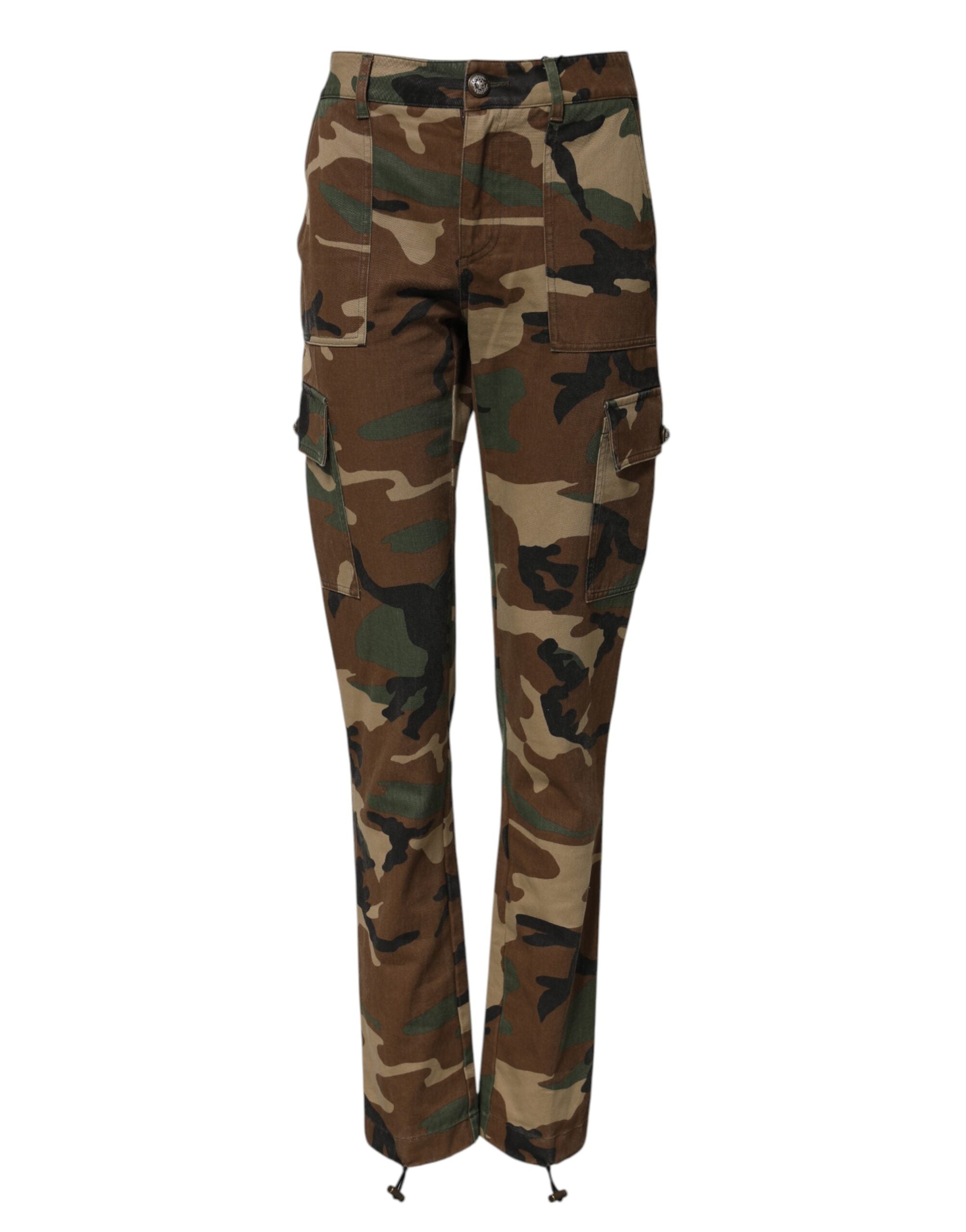 Multicolor Camouflage Cargo Pants - ventzia