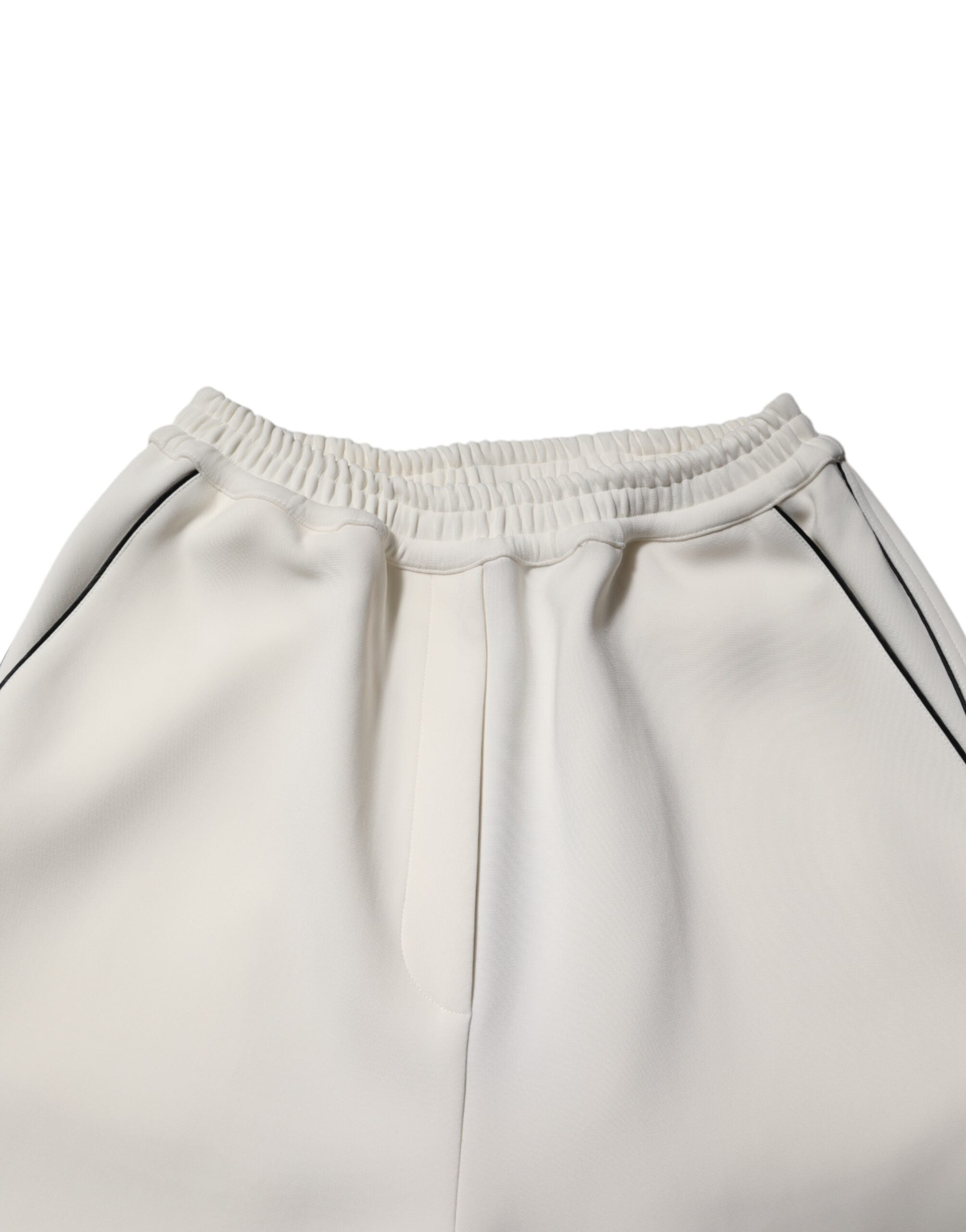 White Viscose Wide Leg Pull On Pants - ventzia
