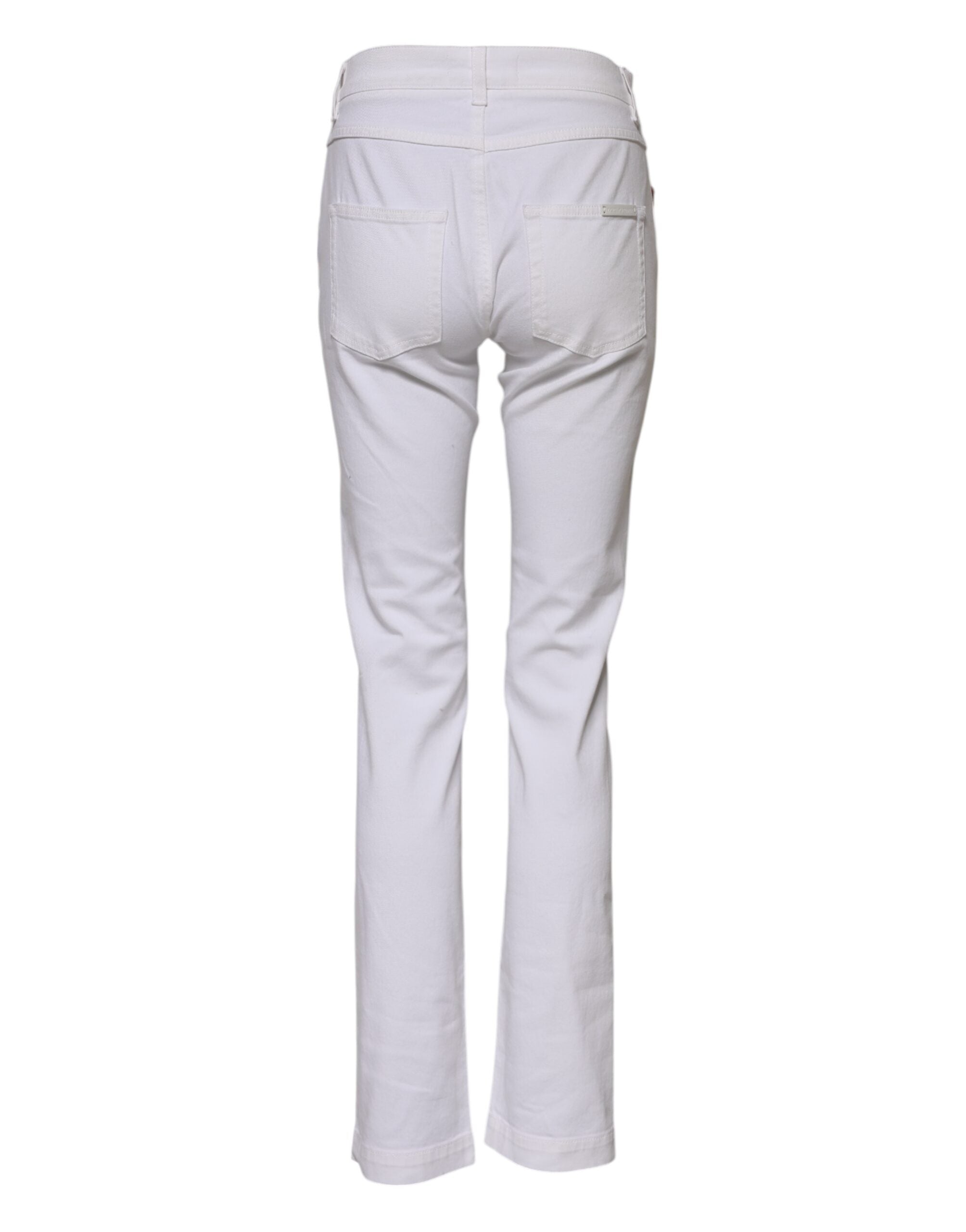 White Floral Embroidery GIRLY Denim Jeans - ventzia