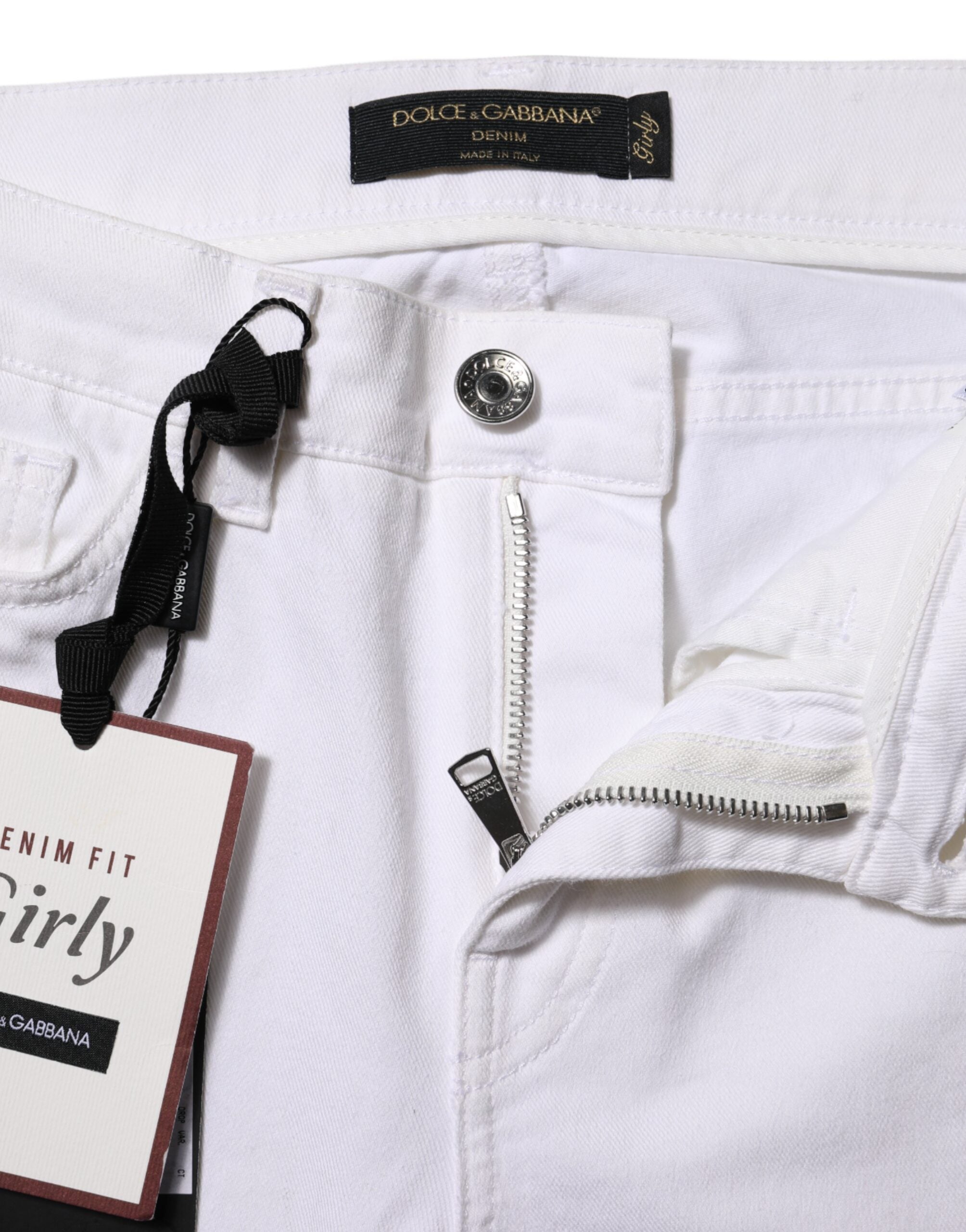 White Floral Embroidery GIRLY Denim Jeans - ventzia