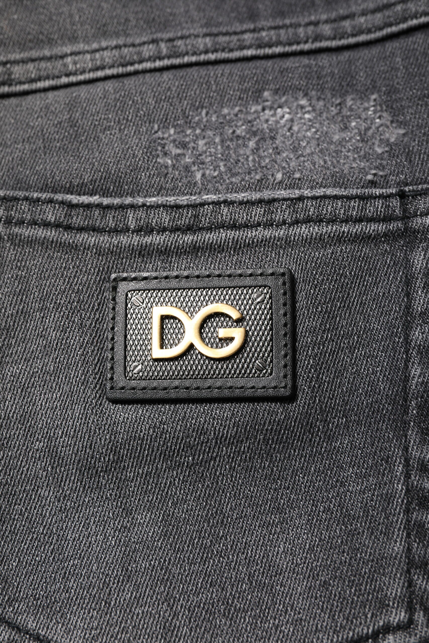 Dark Gray AUDREY Cotton Skinny Denim Jeans - ventzia