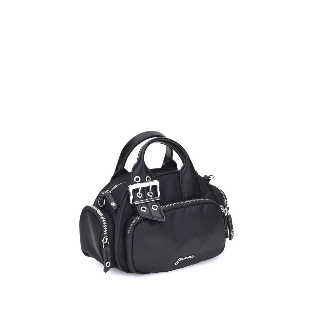 Black Nylon Shoulder Bag - ventzia