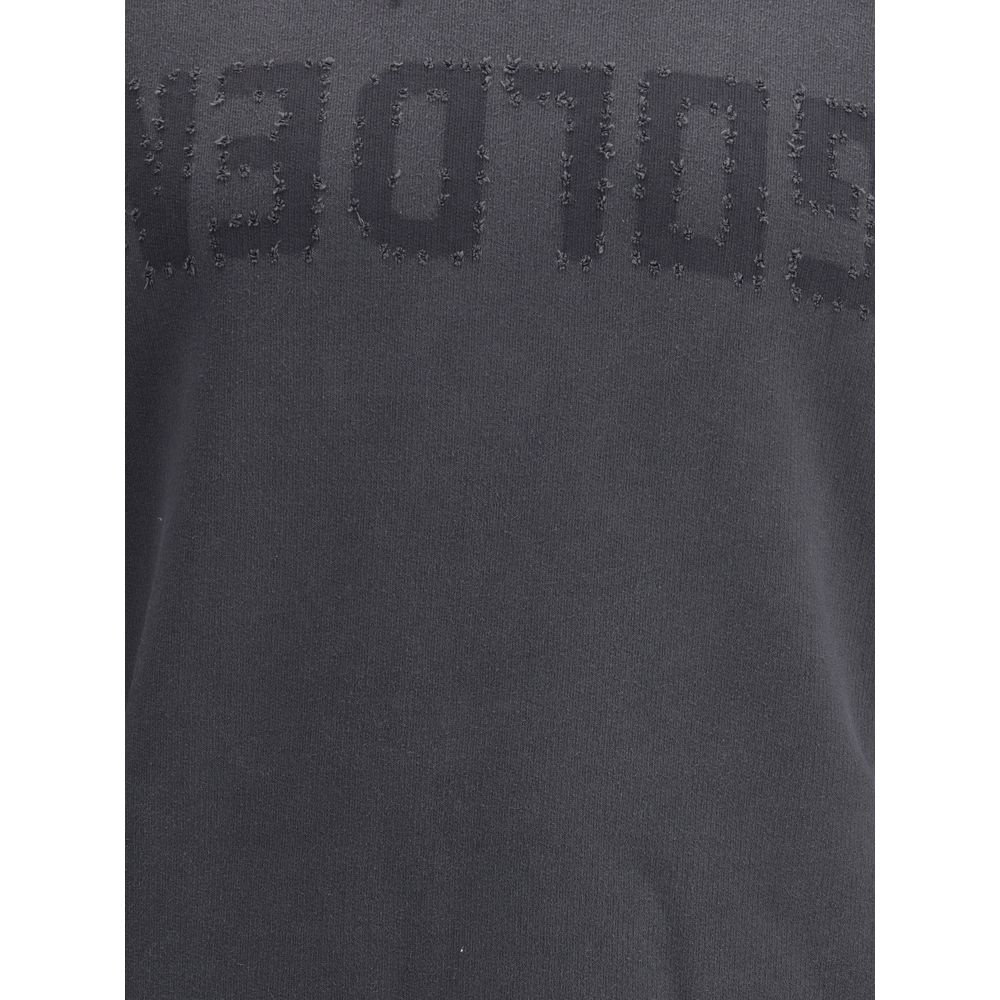 Black Cotton Sweatshirt - ventzia