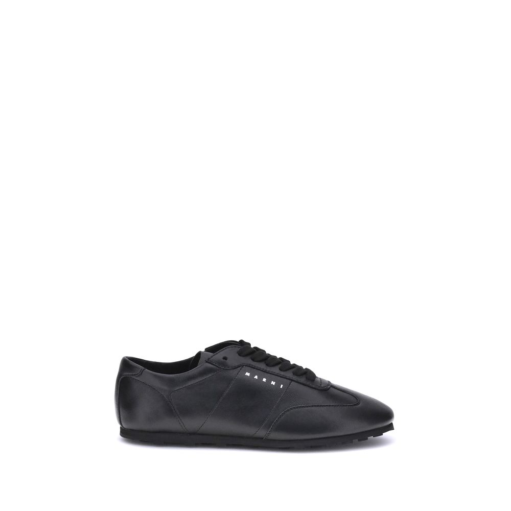 Black Calf Leather Bos Taurus Athletic Sneakers - ventzia