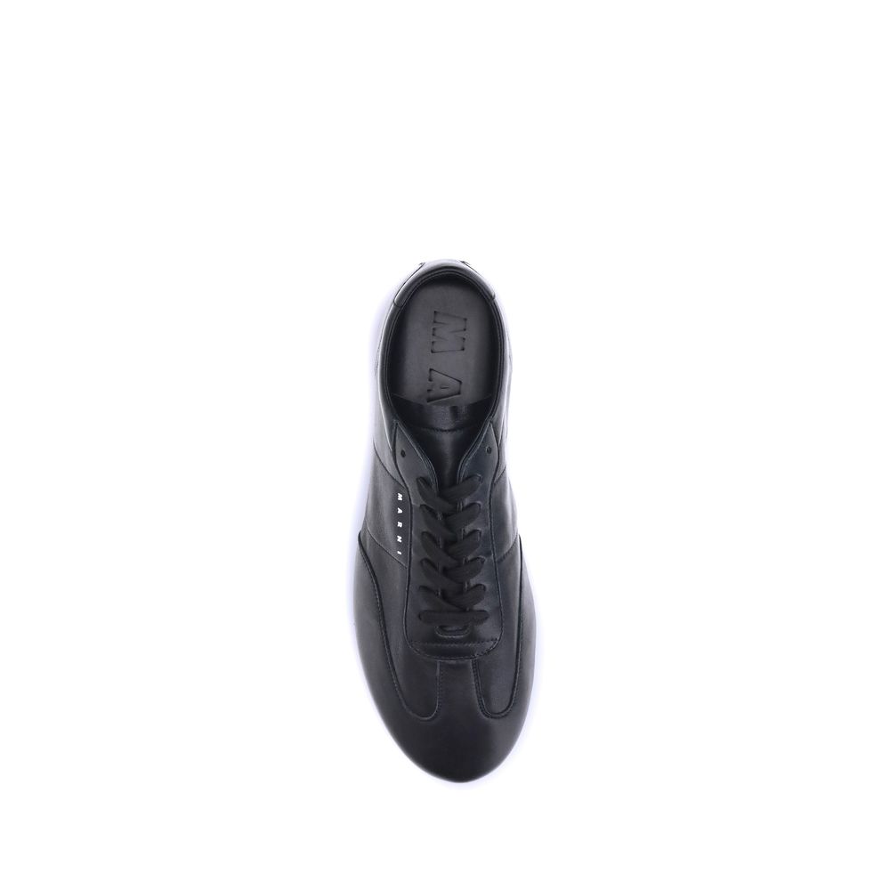 Black Calf Leather Bos Taurus Athletic Sneakers - ventzia