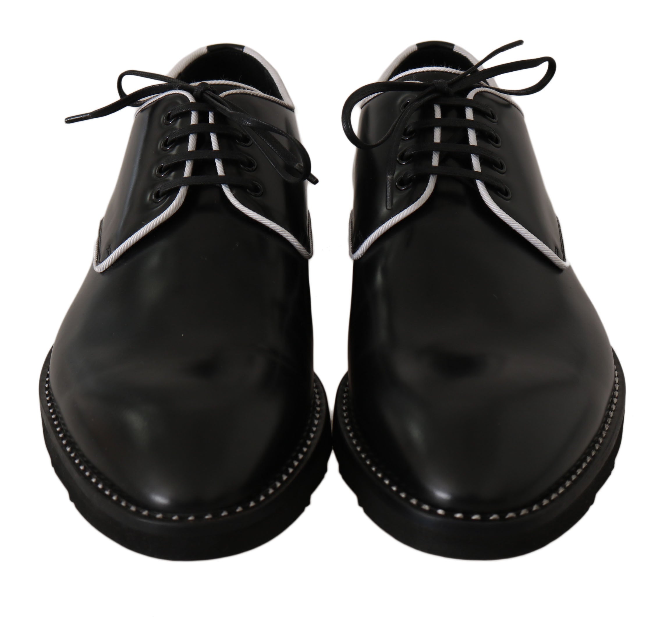 Elegant Black Leather Derby Dress Shoes - ventzia