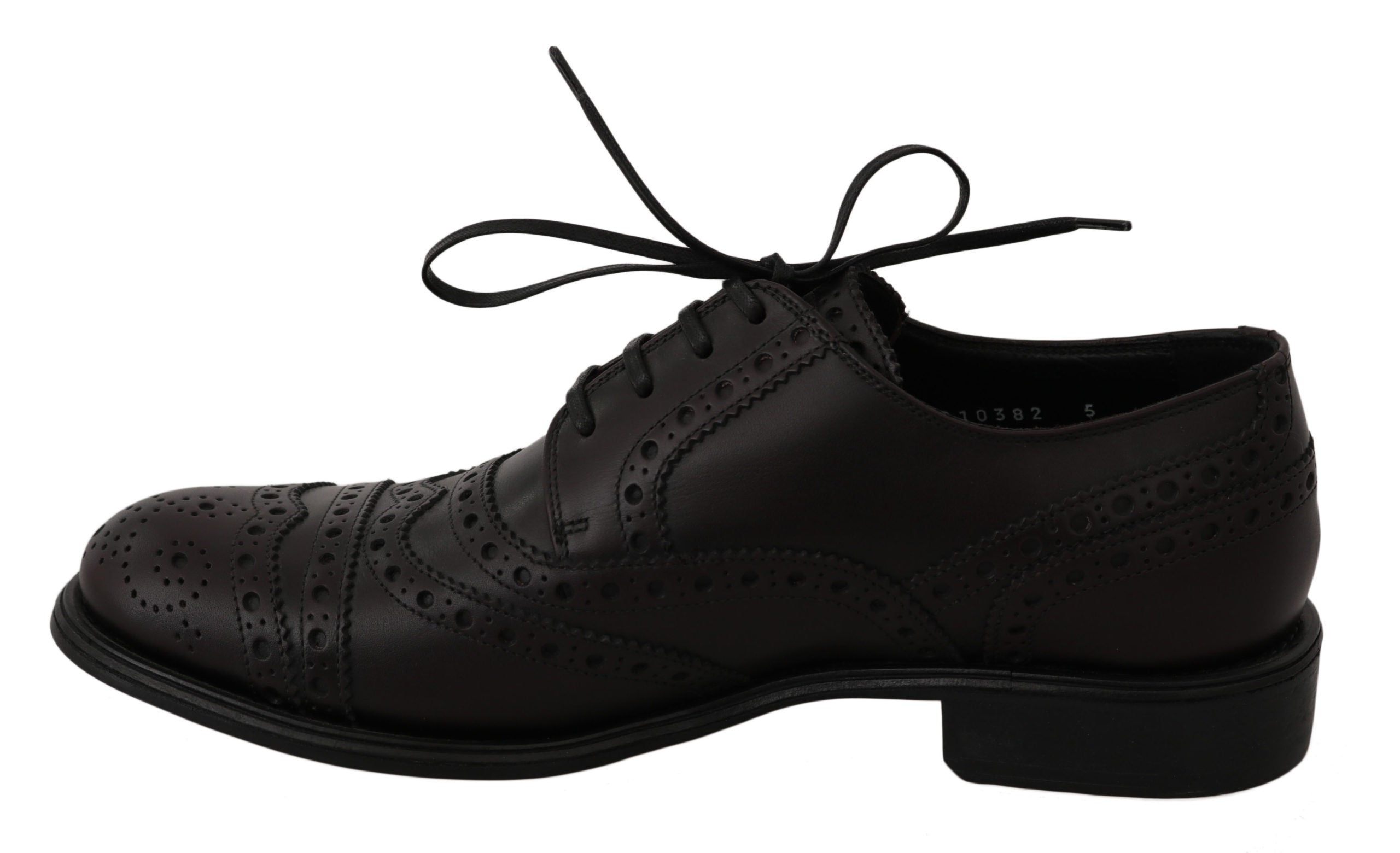 Elegant Bordeaux Wingtip Derby Dress Shoes - ventzia