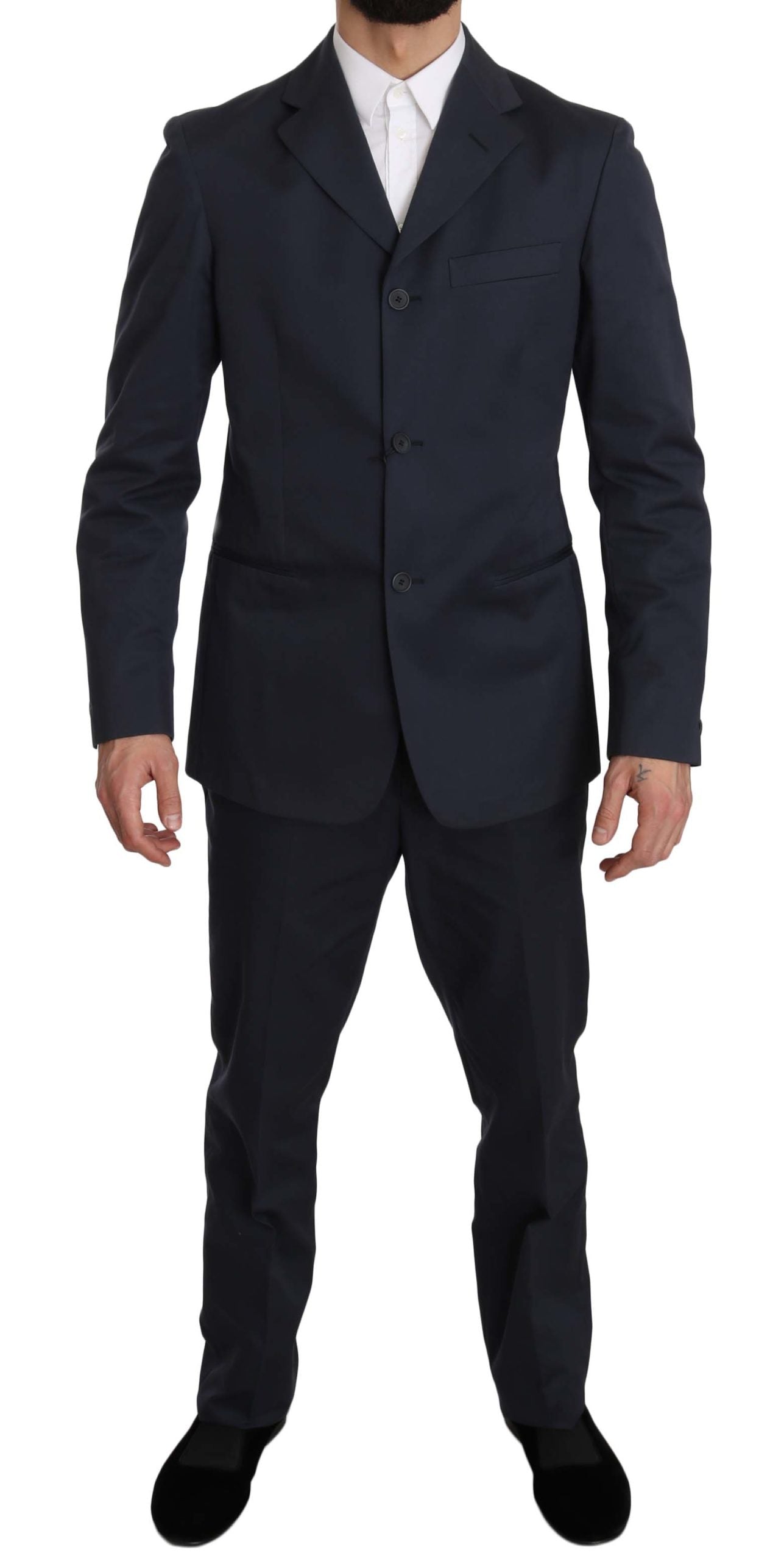 Elegant Blue Two-Piece Suit - ventzia