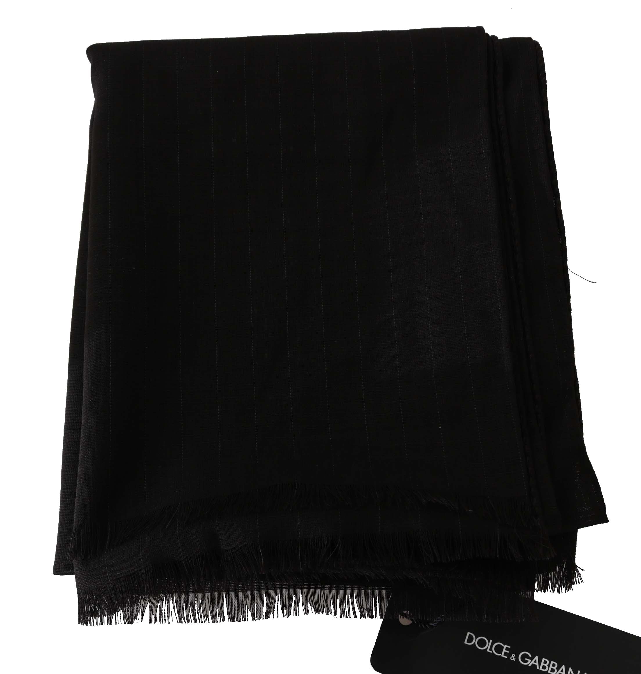 Elegant Striped Wool Men's Scarf - ventzia