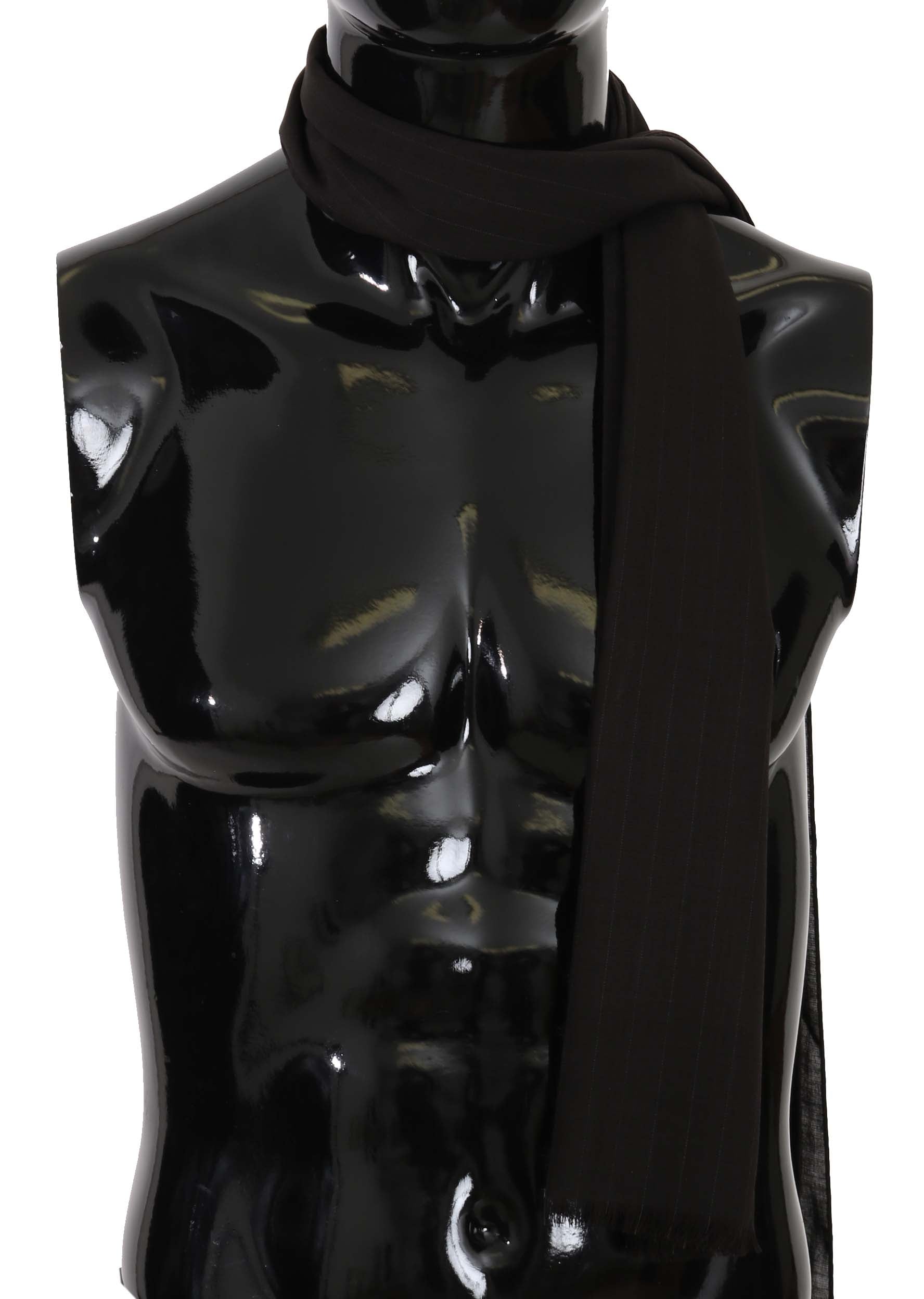 Elegant Striped Wool Men's Scarf - ventzia