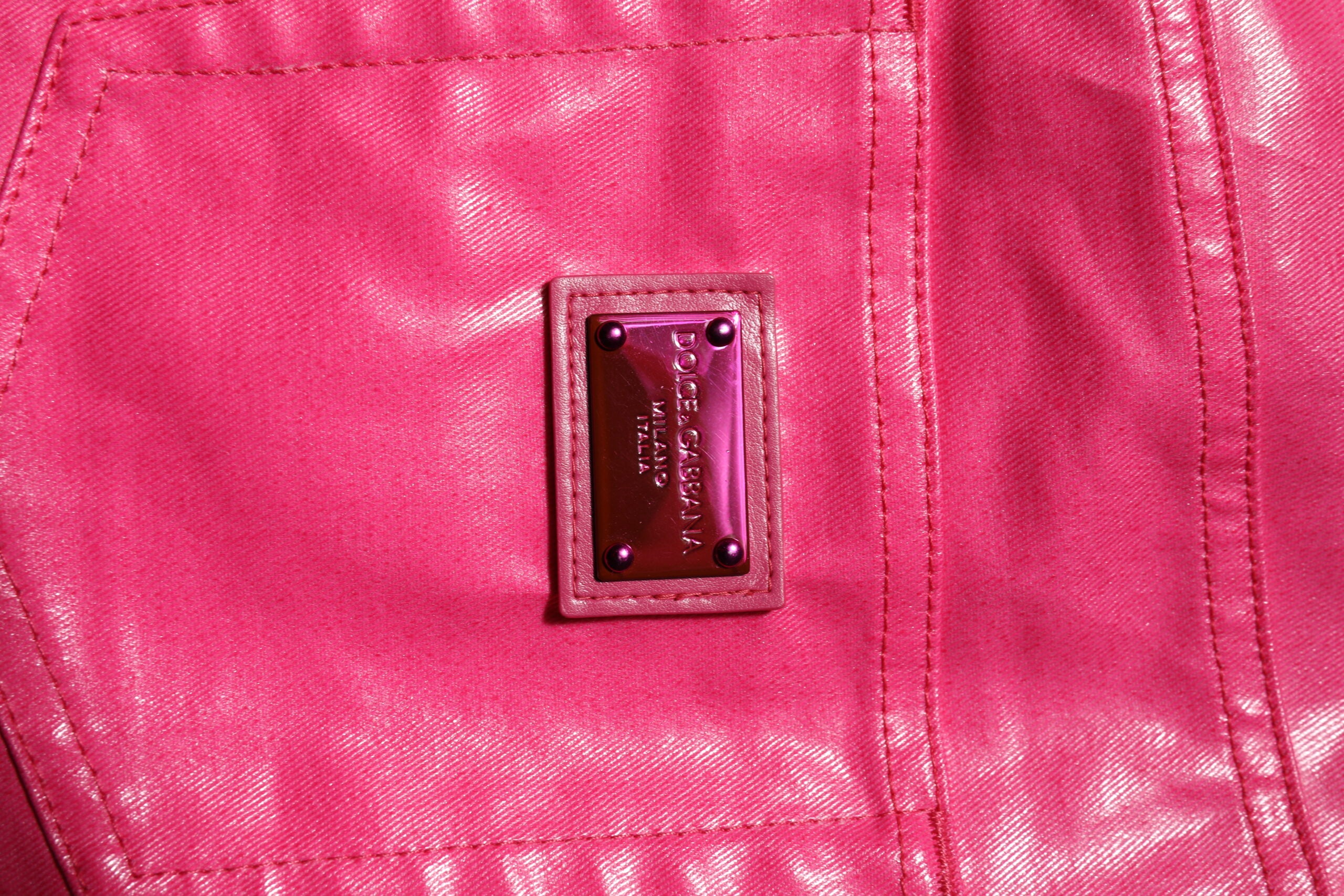 Pink Cotton High Waisted Skinny Denim Jeans - ventzia