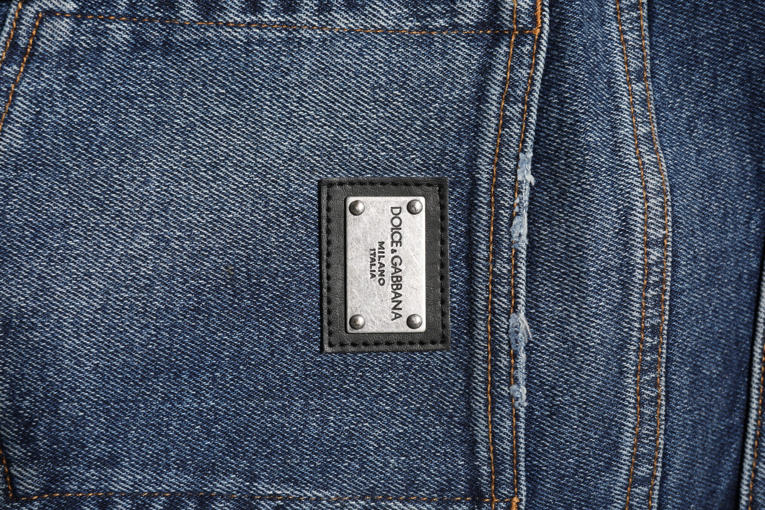 Blue Cotton Mid Waisted Straight Denim Jeans - ventzia