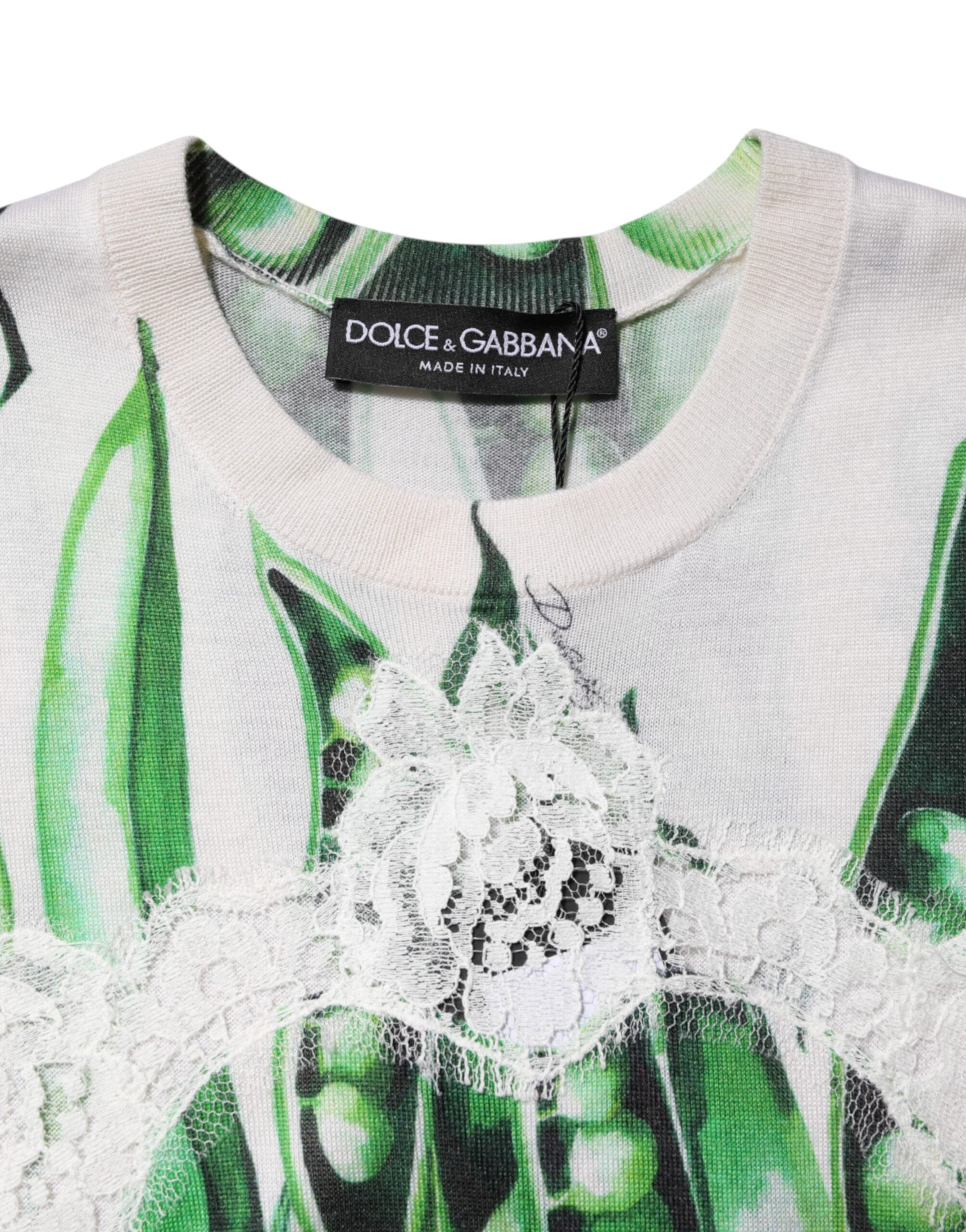 White Green Pea Print Sleeveless Blouse Top - ventzia