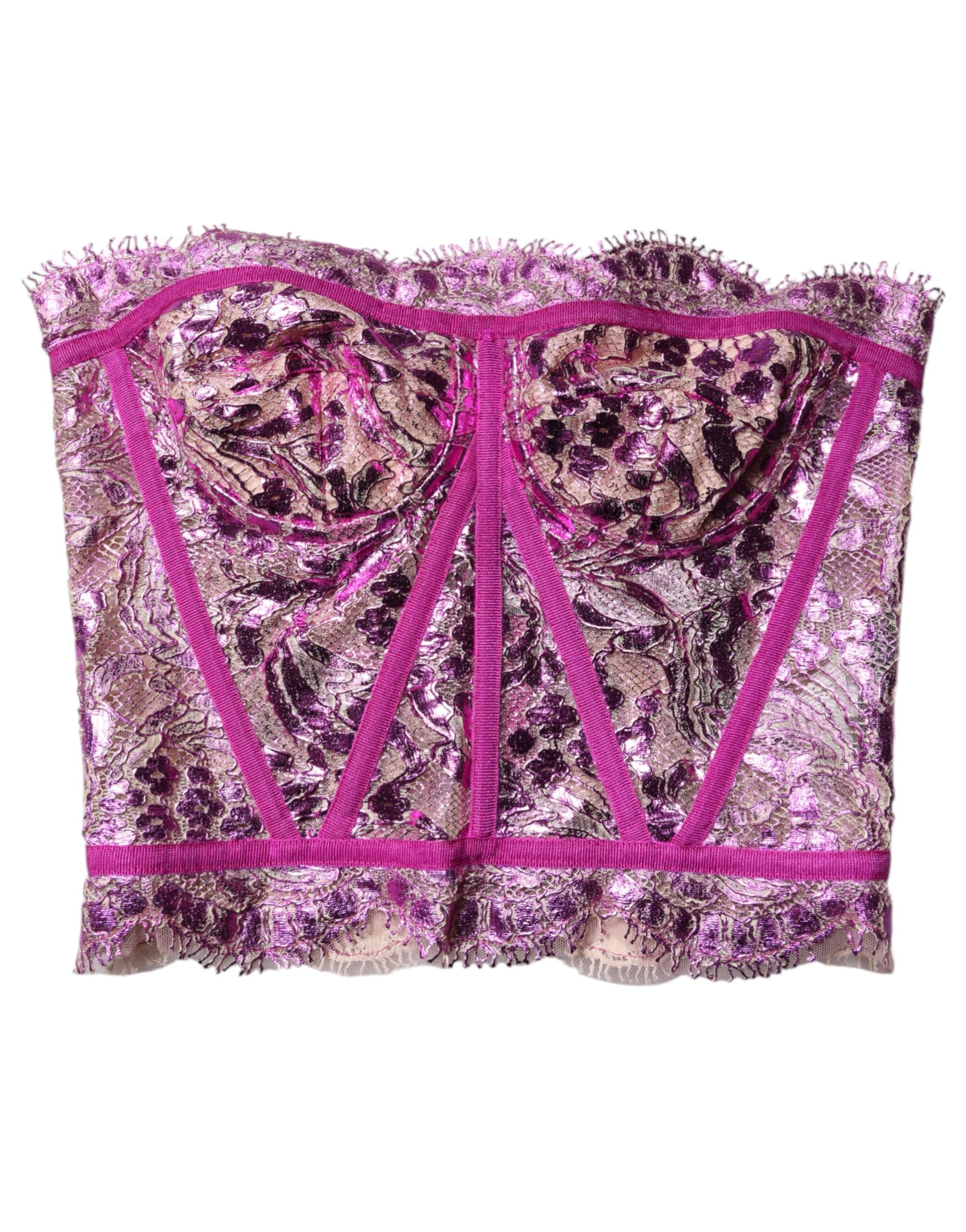 Pink Bustier Sleeveless Corset Blouse Top - ventzia