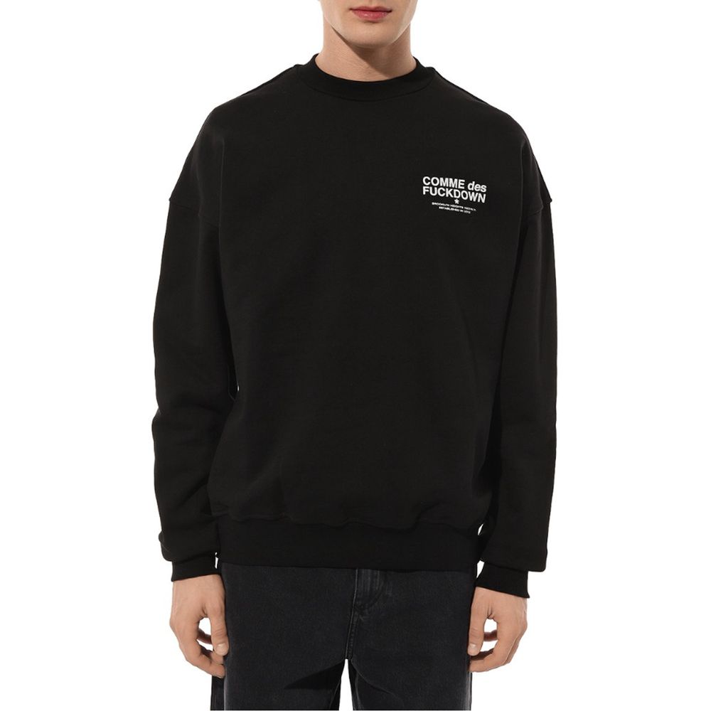 Black Cotton Sweater - ventzia