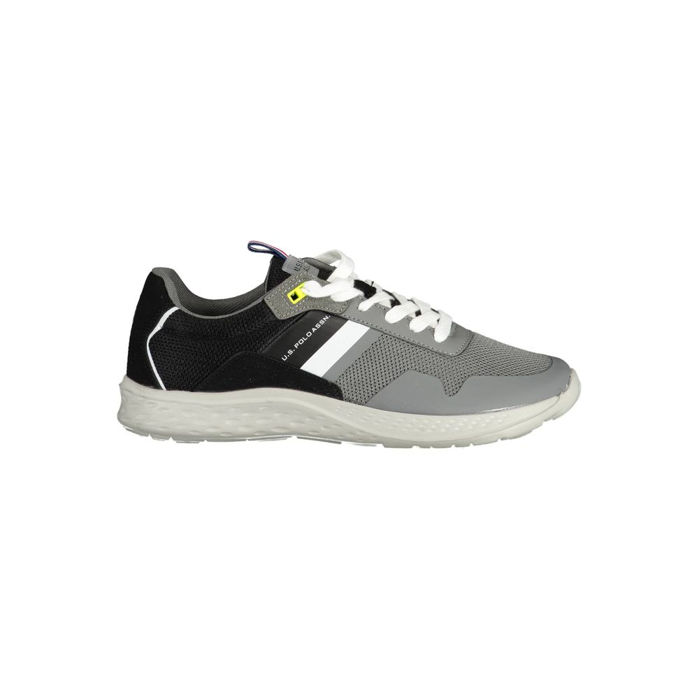 Gray Polyester Sneaker - ventzia