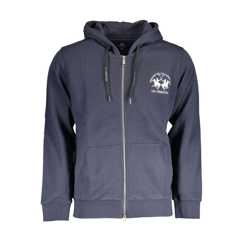 Blue Cotton Men Sweater - ventzia