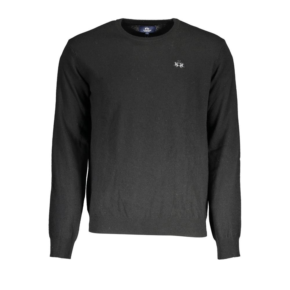 Black Wool Men's Sweater - ventzia