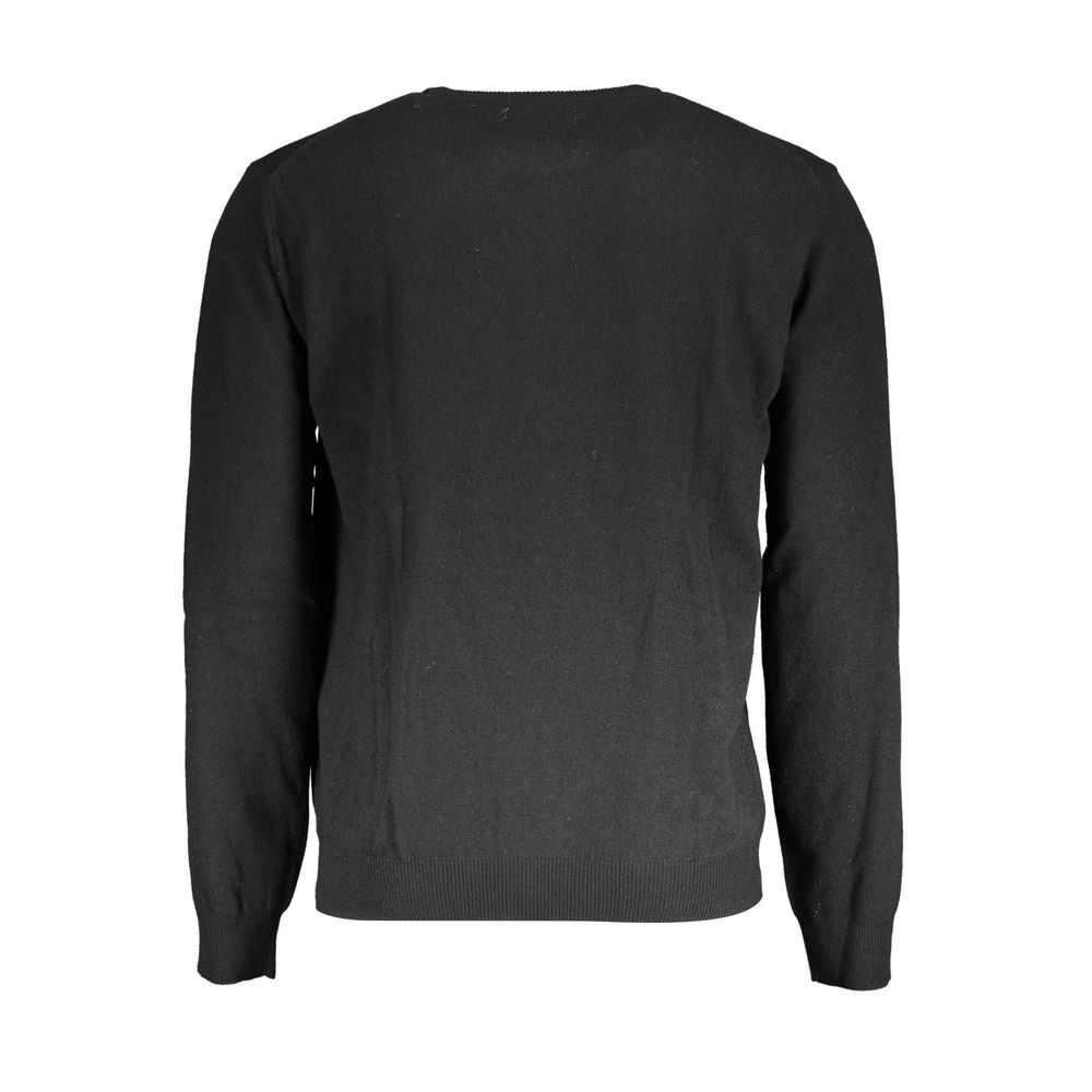 Black Wool Men's Sweater - ventzia
